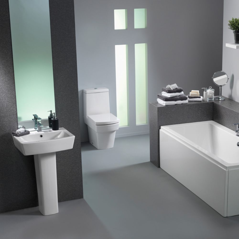 Pura Bloque Single Lever Basin Mixer with Clicker Waste