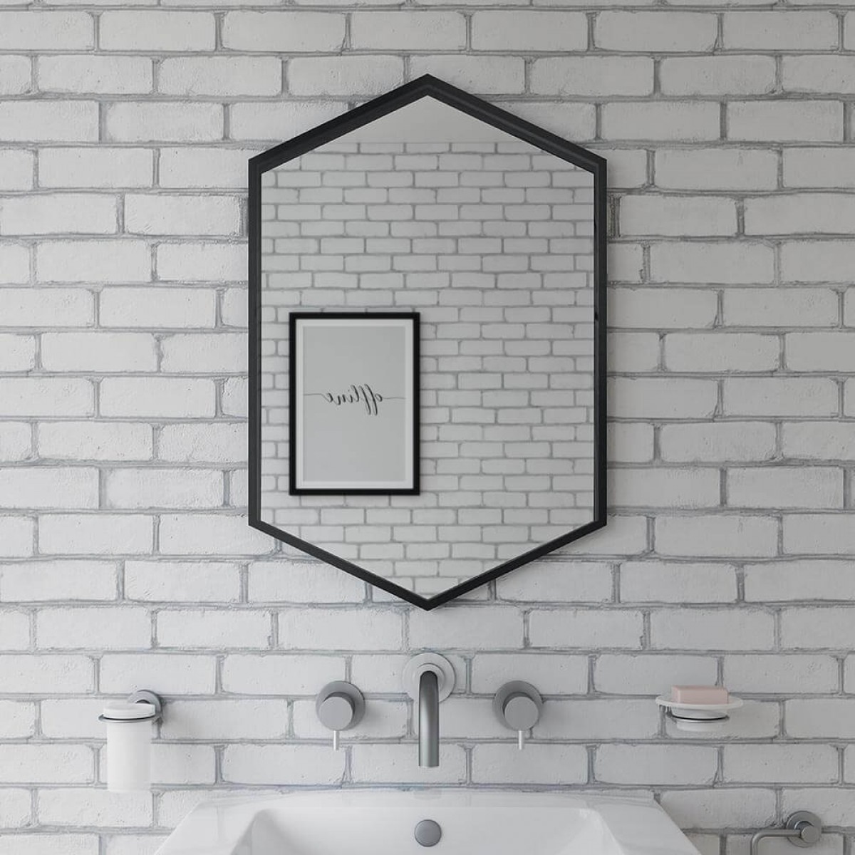 Origins Living Docklands Hexagonal Mirror