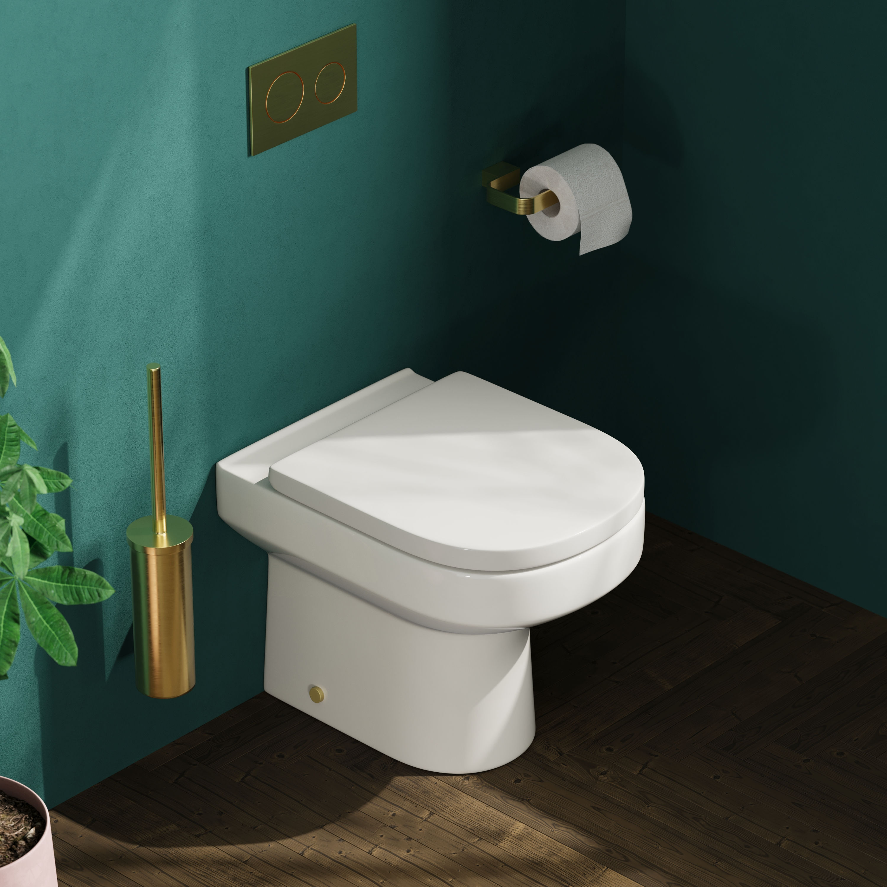 Lorraine Rimless Back To Wall Toilet & Soft Close Seat