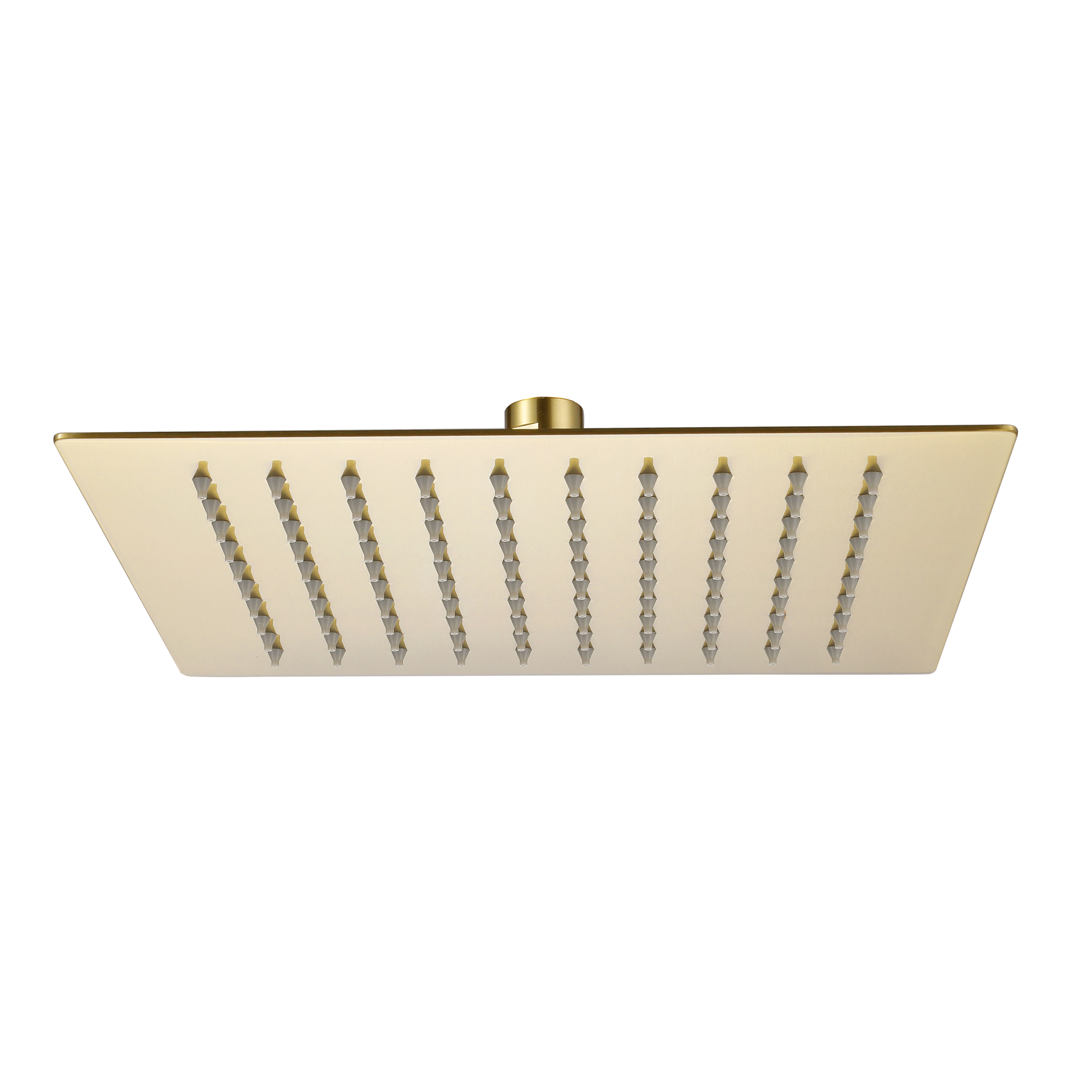 Harbour Status Brushed Brass Ultra Slim Square Shower Head - 250mm