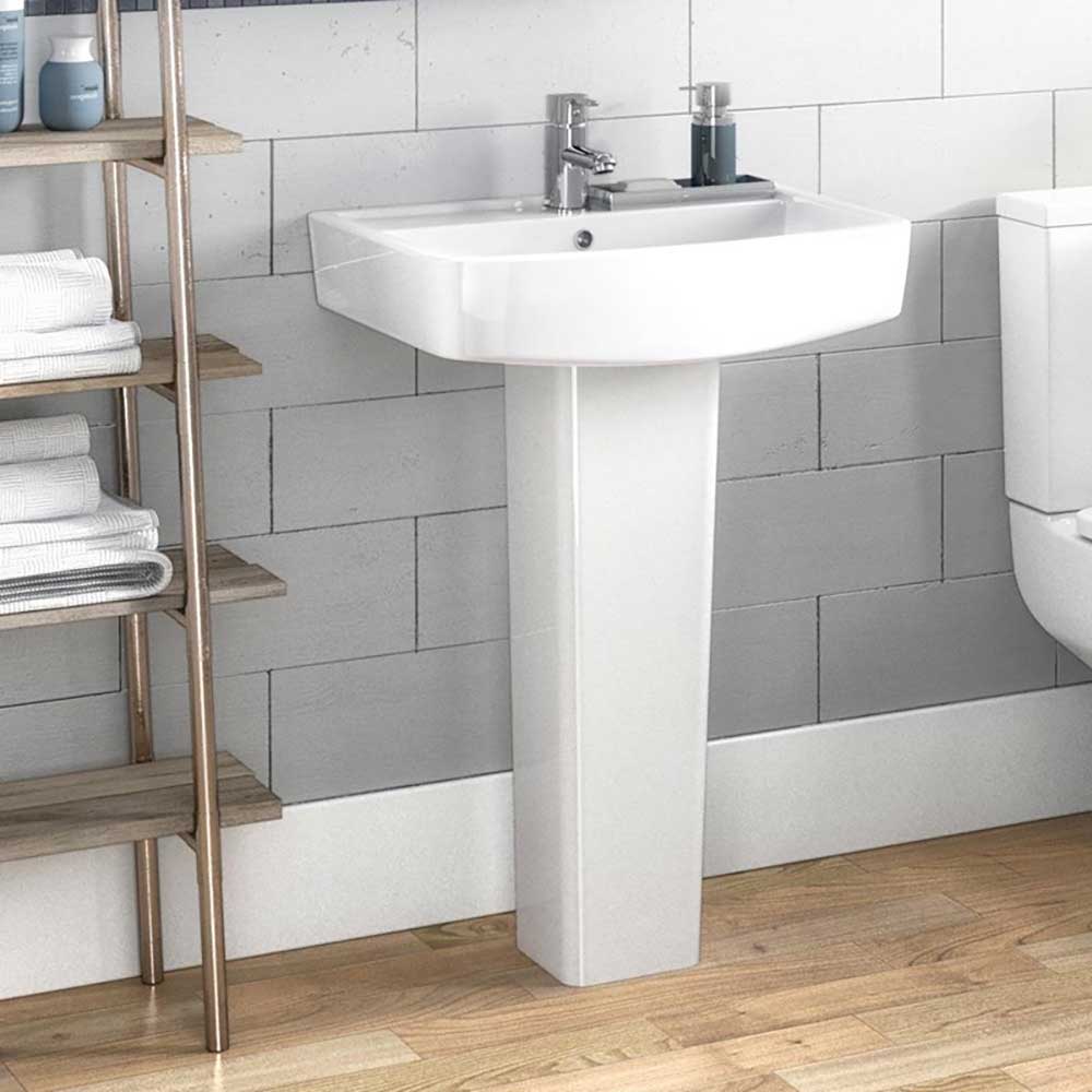 Jack 600mm Basin & Full Pedestal
