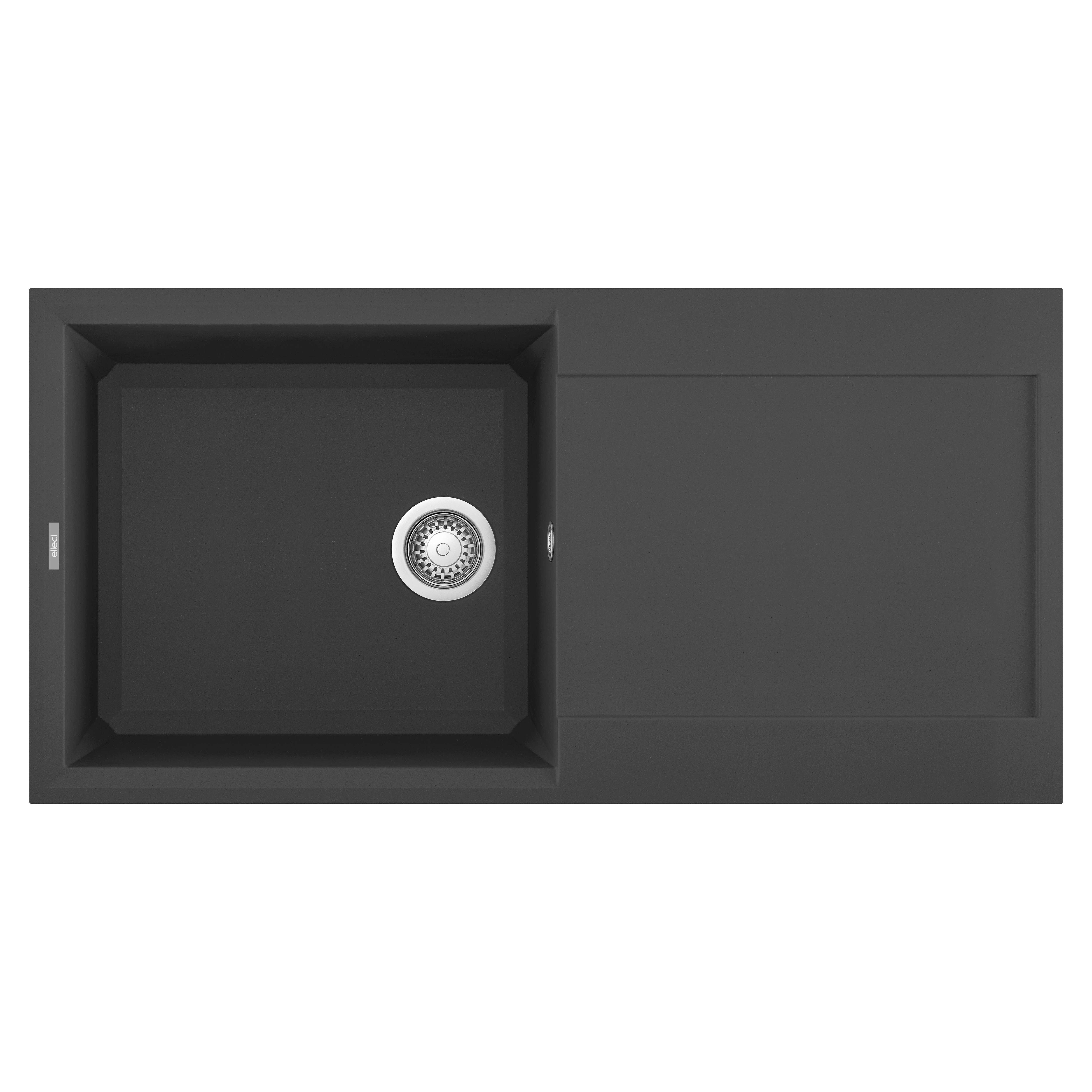 Reginox Elleci Easy 480 Large Single Bowl Granite Composite Inset Kitchen Sink & Waste - 1000 x 500mm