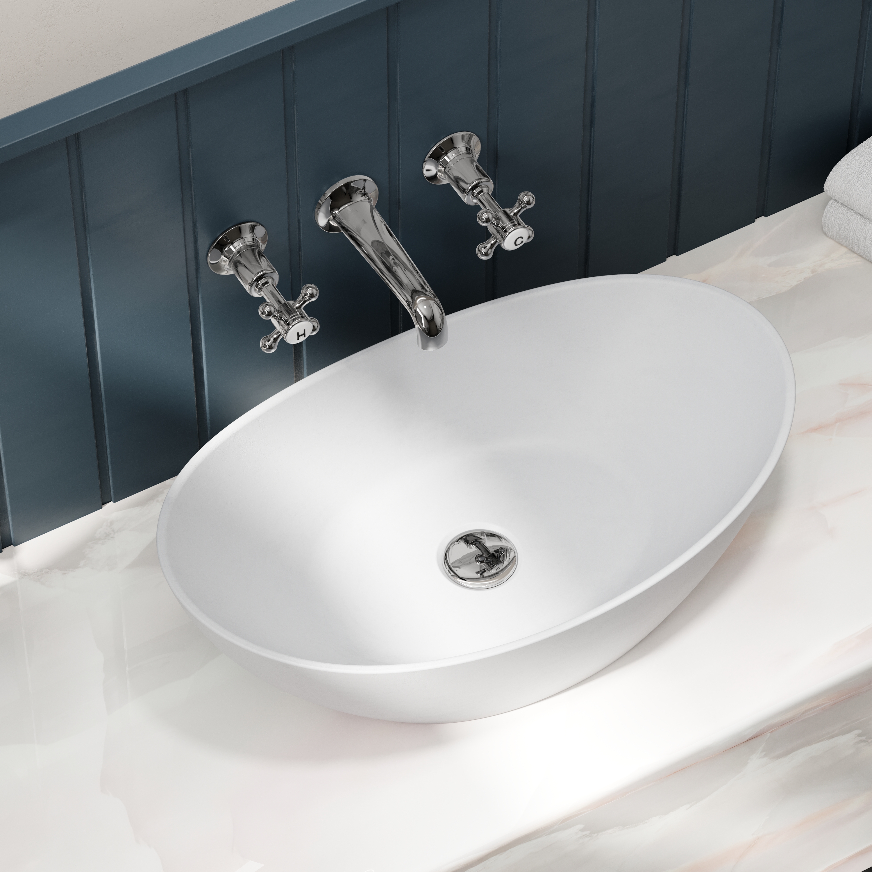 Butler & Rose Audrey Stone Resin Countertop Basin