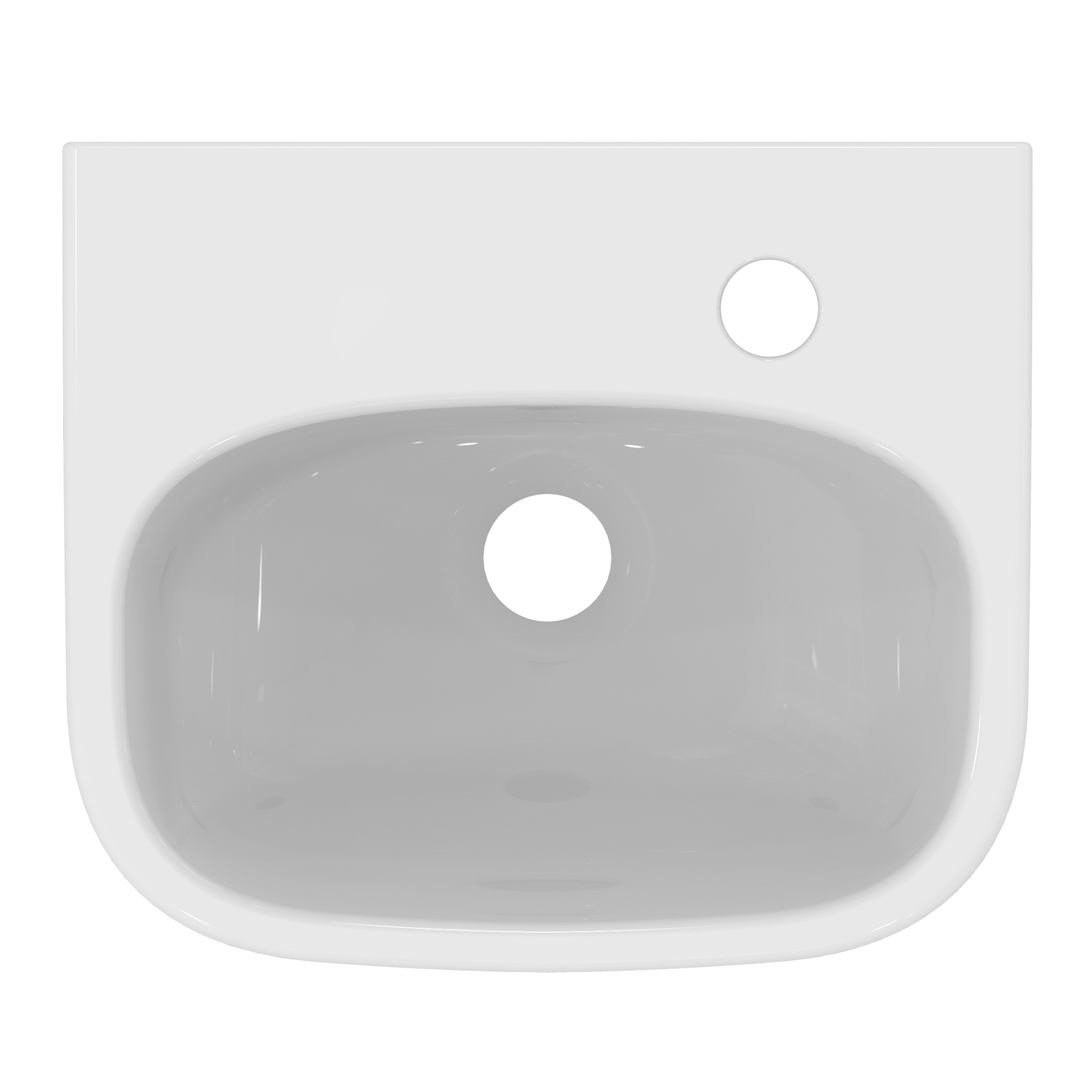 Ideal Standard i.life A 350mm Cloakroom Basin & Pedestal - Left or Right Hand Tap Hole