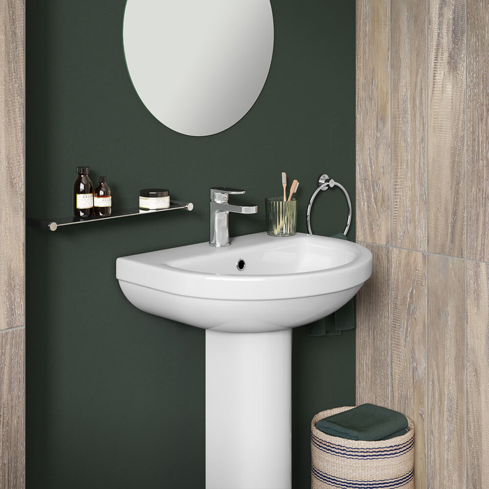 Vellamo Connect 550mm Full Pedestal & Basin