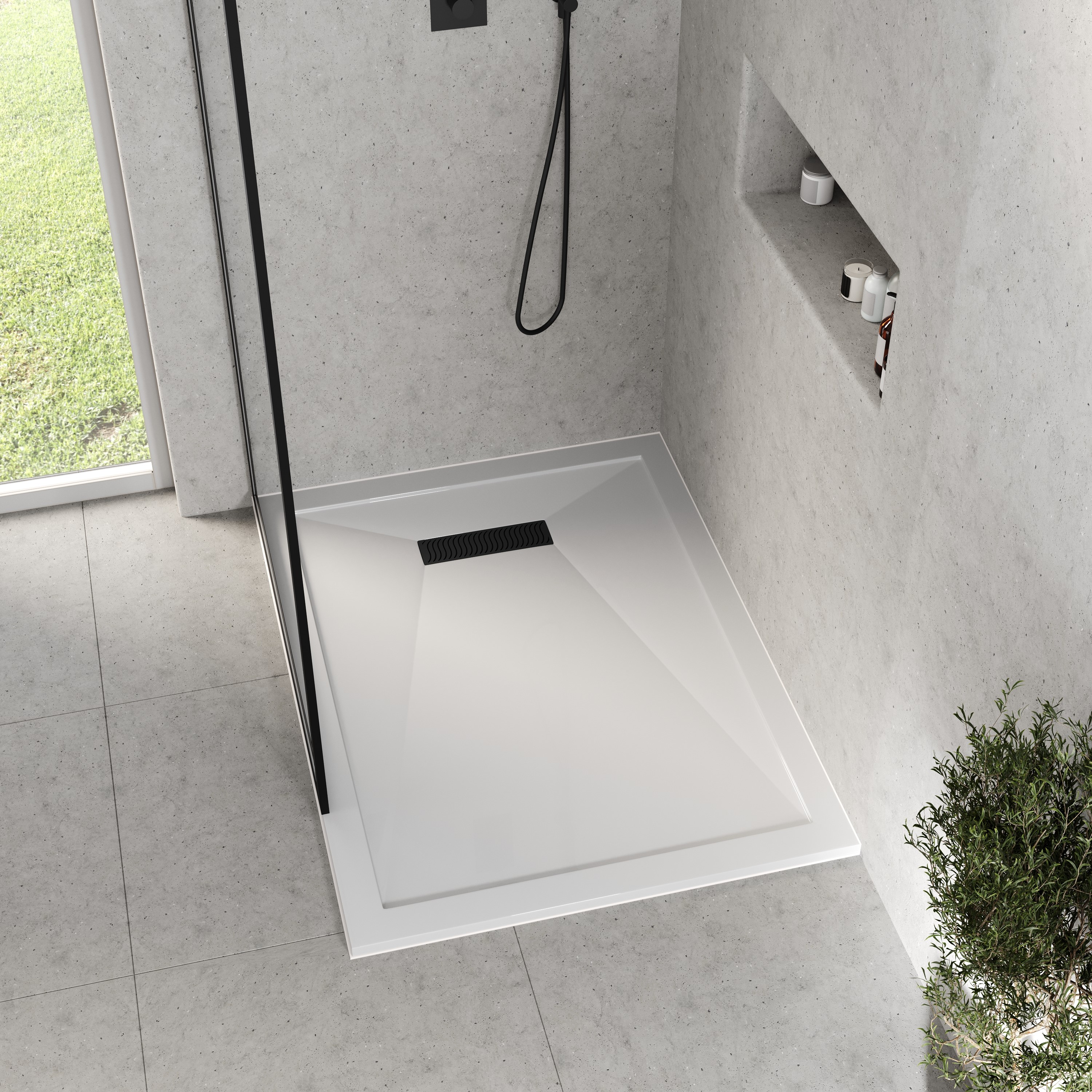 Harbour Linear 25mm Luxury Stone Rectangular Shower Tray - 9 Sizes