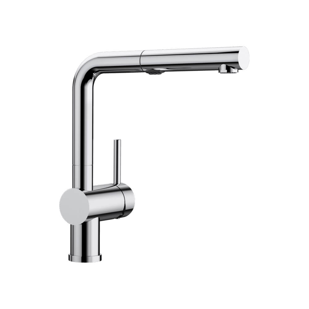 Blanco Linus-S Vario Single Lever Chrome Mono Pull Out Kitchen Mixer Tap with Dual Spray