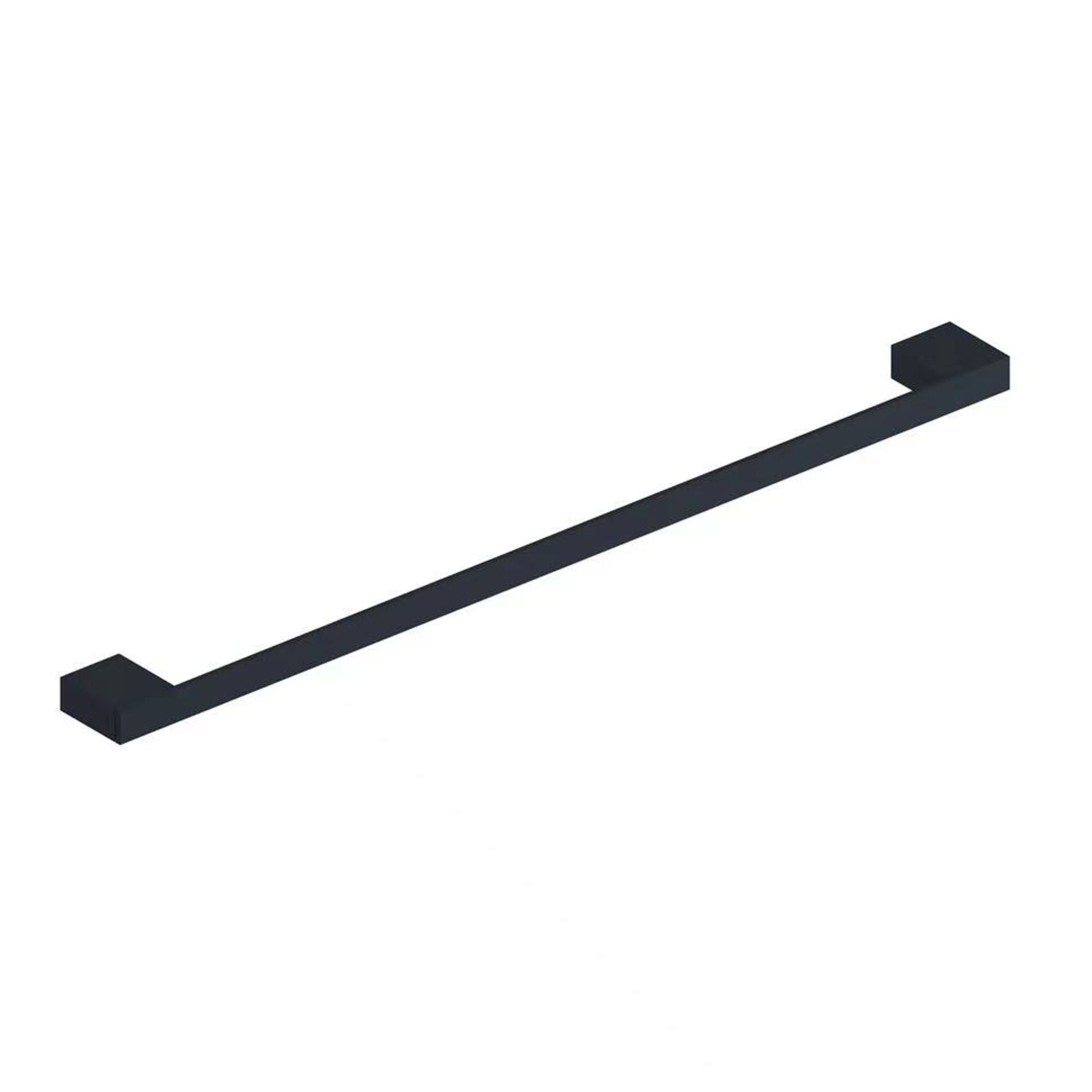 Harbour Status Matt Black Single Towel Rail