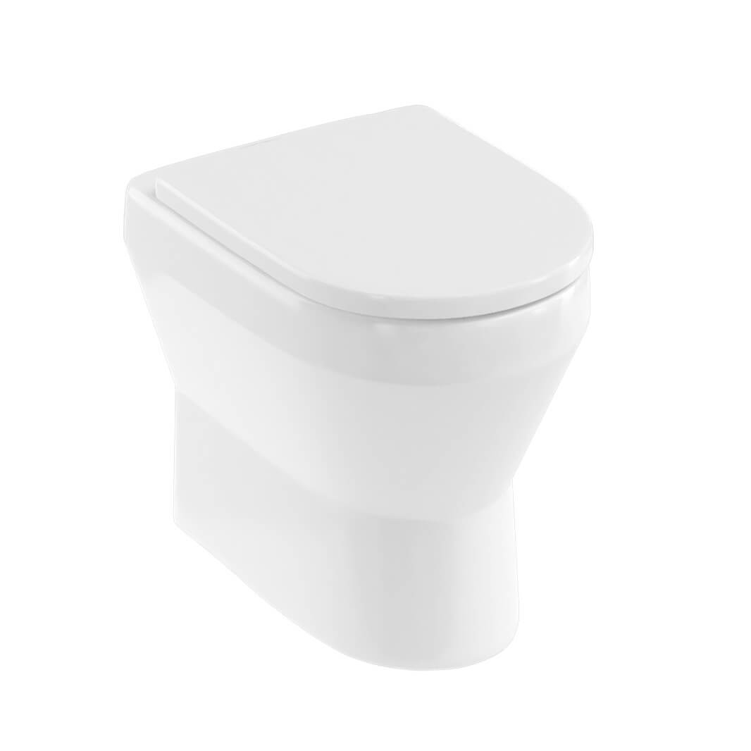 Britton Bathrooms Curve2 Rimless Back to Wall Toilet with Soft Close Seat