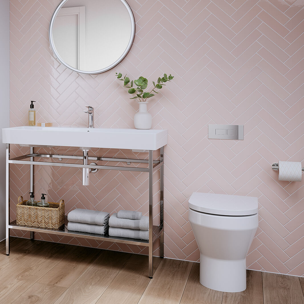 Britton Bathrooms Curve2 Rimless Back to Wall Toilet with Soft Close Seat