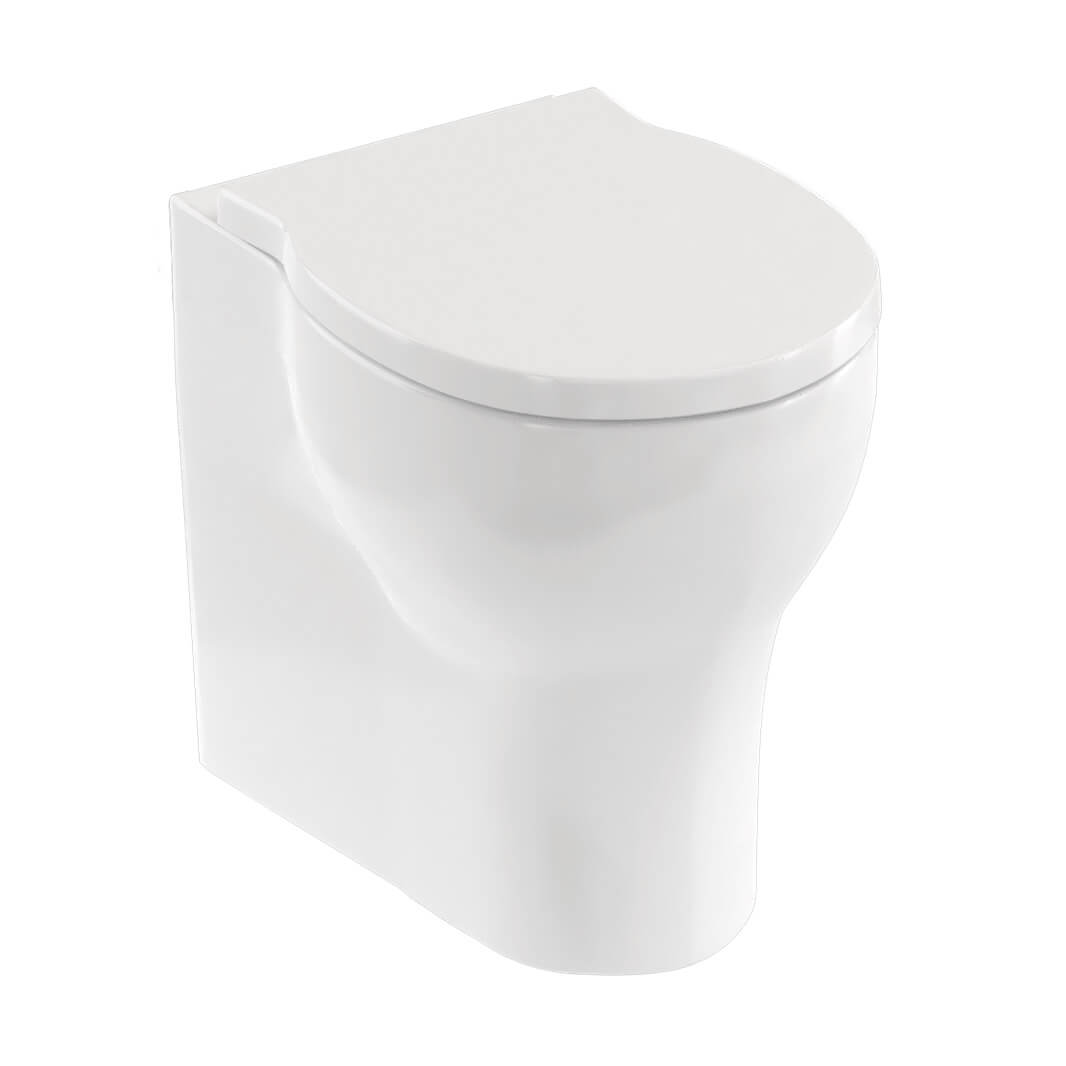 Britton Bathrooms Trim Back to Wall Toilet with Soft Close Seat