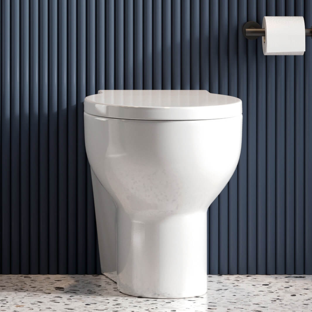 Britton Bathrooms Trim Back to Wall Toilet with Soft Close Seat