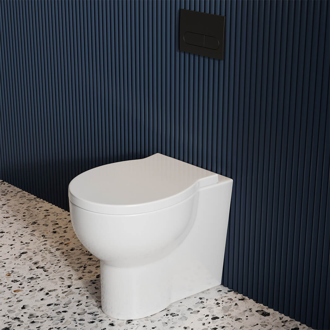 Britton Bathrooms Trim Back to Wall Toilet with Soft Close Seat
