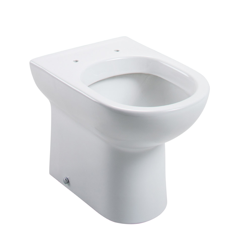 Vellamo Modern D-Shaped Back to Wall Toilet with Soft Close Seat