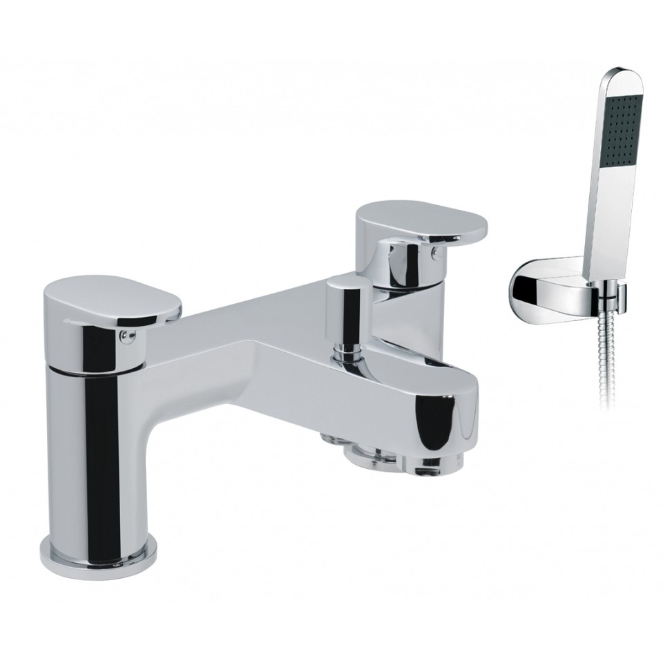 Vado Life Deck Mounted 2 Hole Bath Shower Mixer with Kit
