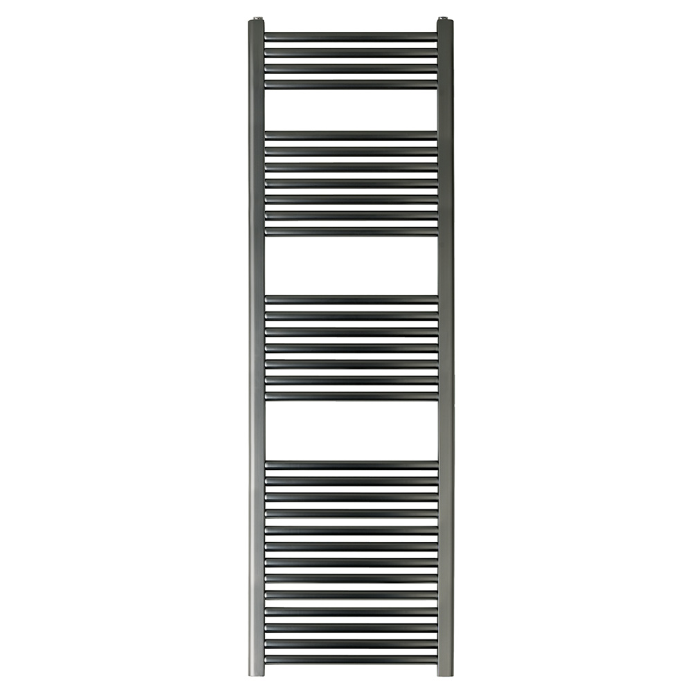 EliteHeat Steel Ladder Heated Towel Rail 25mm Bars - Brushed Black