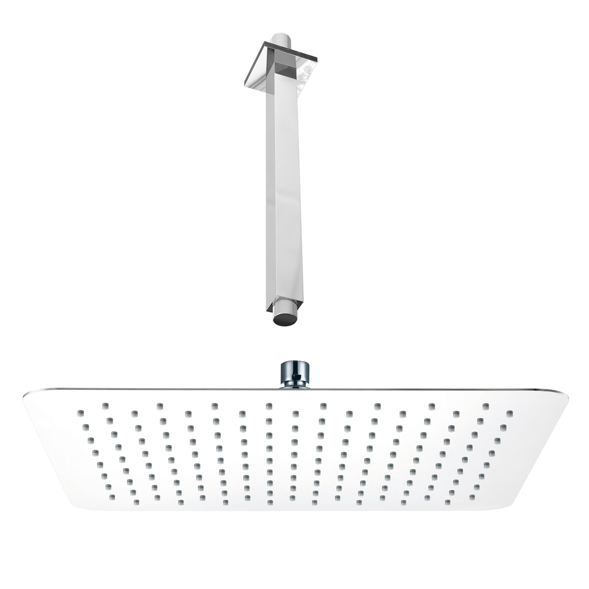 Vellamo Ultra Thin Square 400mm Shower Head & Ceiling Mounted Arm