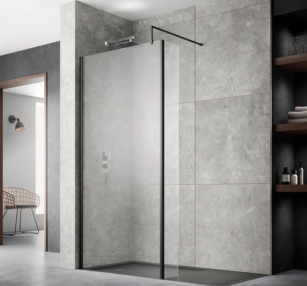 Vellamo City 8mm Easy Clean Matt Black Return Panel