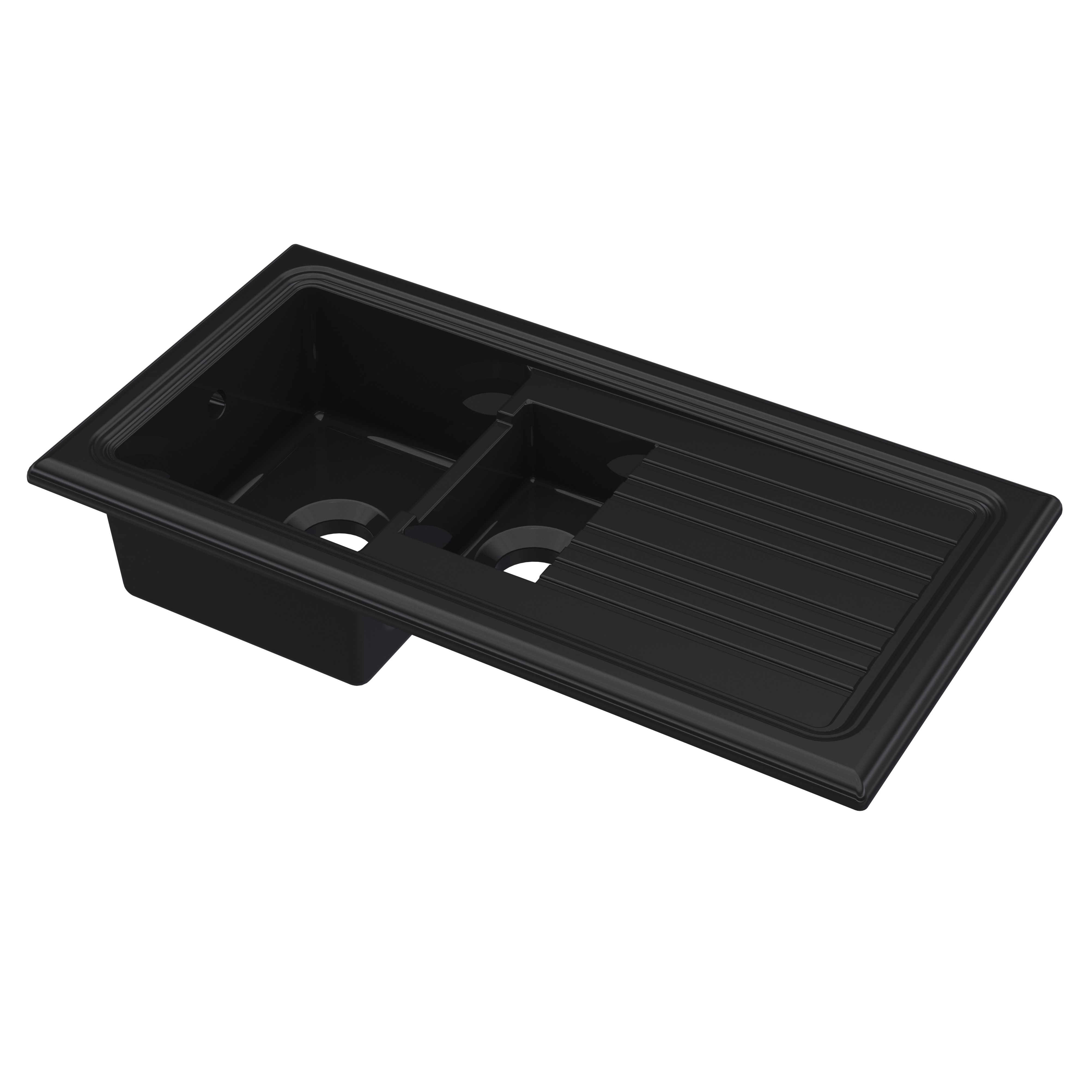 Reginox 1.5 Bowl Ceramic Kitchen Sink & Waste Kit with Reversible Drainer - 1010 x 525mm