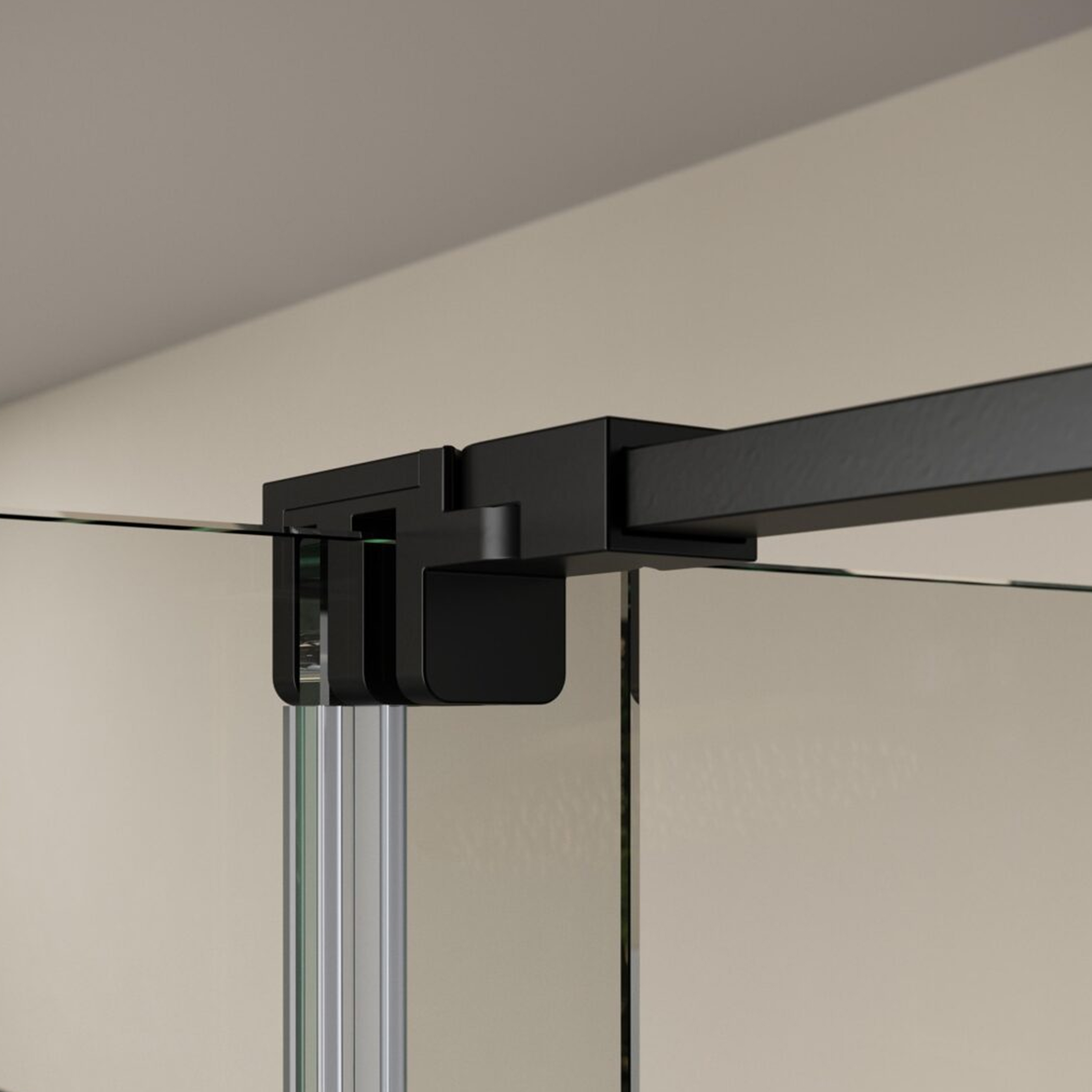 Harbour Momentum 8mm Easy Clean 2m Tall Sliding or Wetroom Shower Door & Optional Side Panel - Matt Black