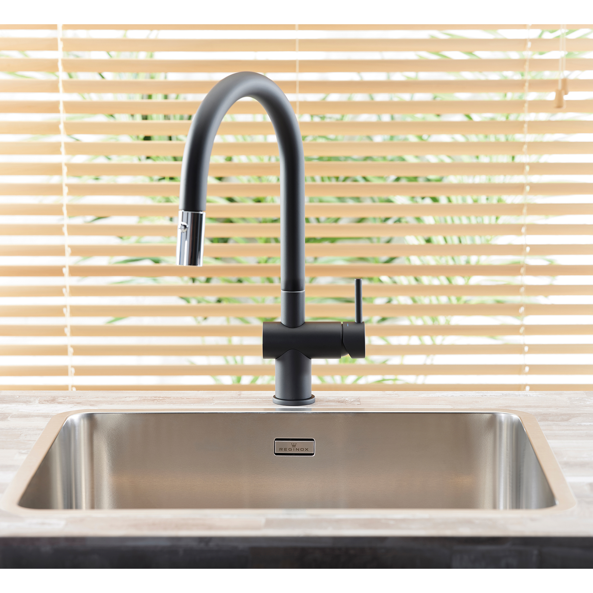 Reginox Ohio 50x40 Single Bowl Stainless Steel Inset / Undermount Kitchen Sink & Waste - 540 x 440mm