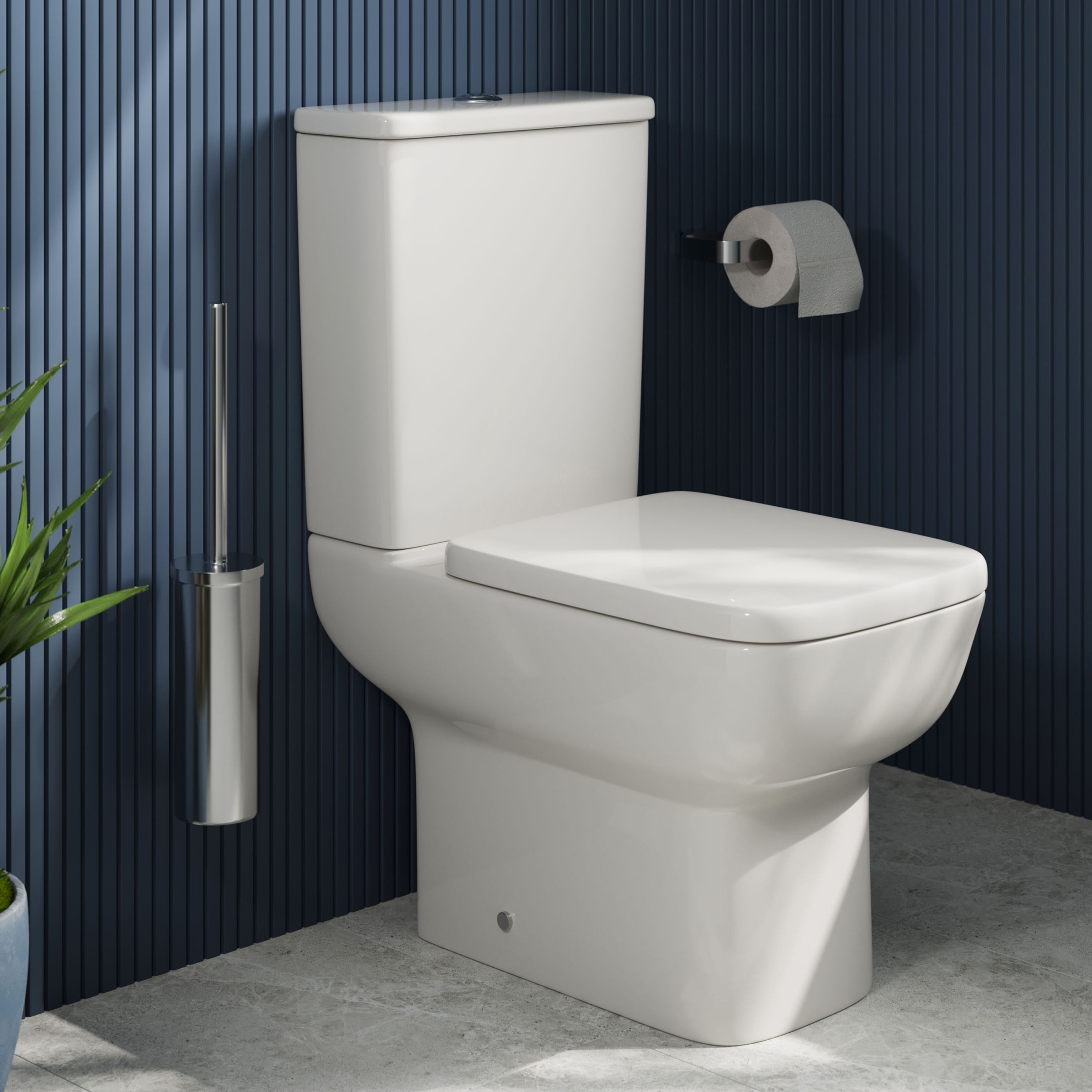 Harbour Icon Bathroom Suite with Rimless Toilet & Double Ended Bath