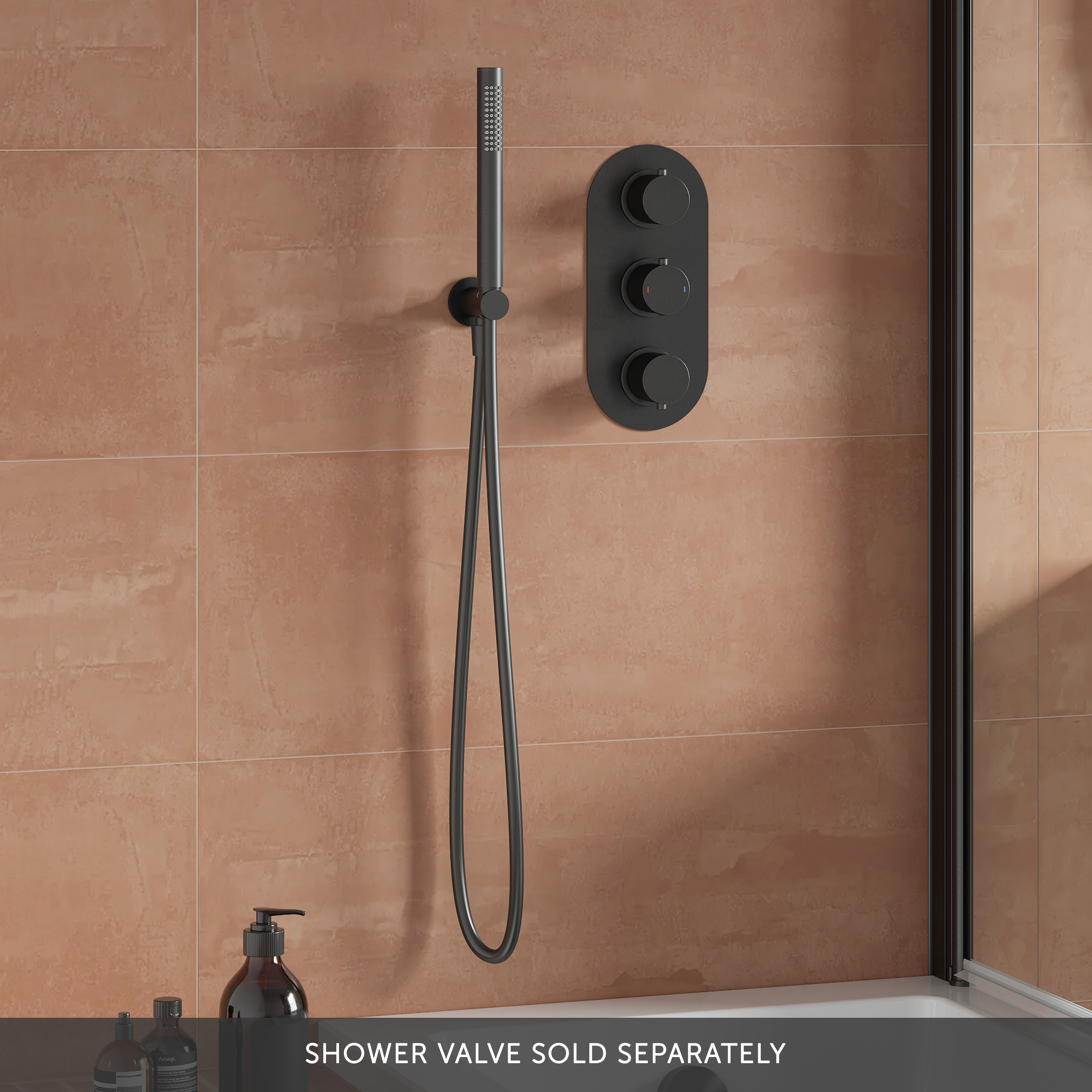 Harbour Clarity Round Shower Handset with Wall Outlet & Hose