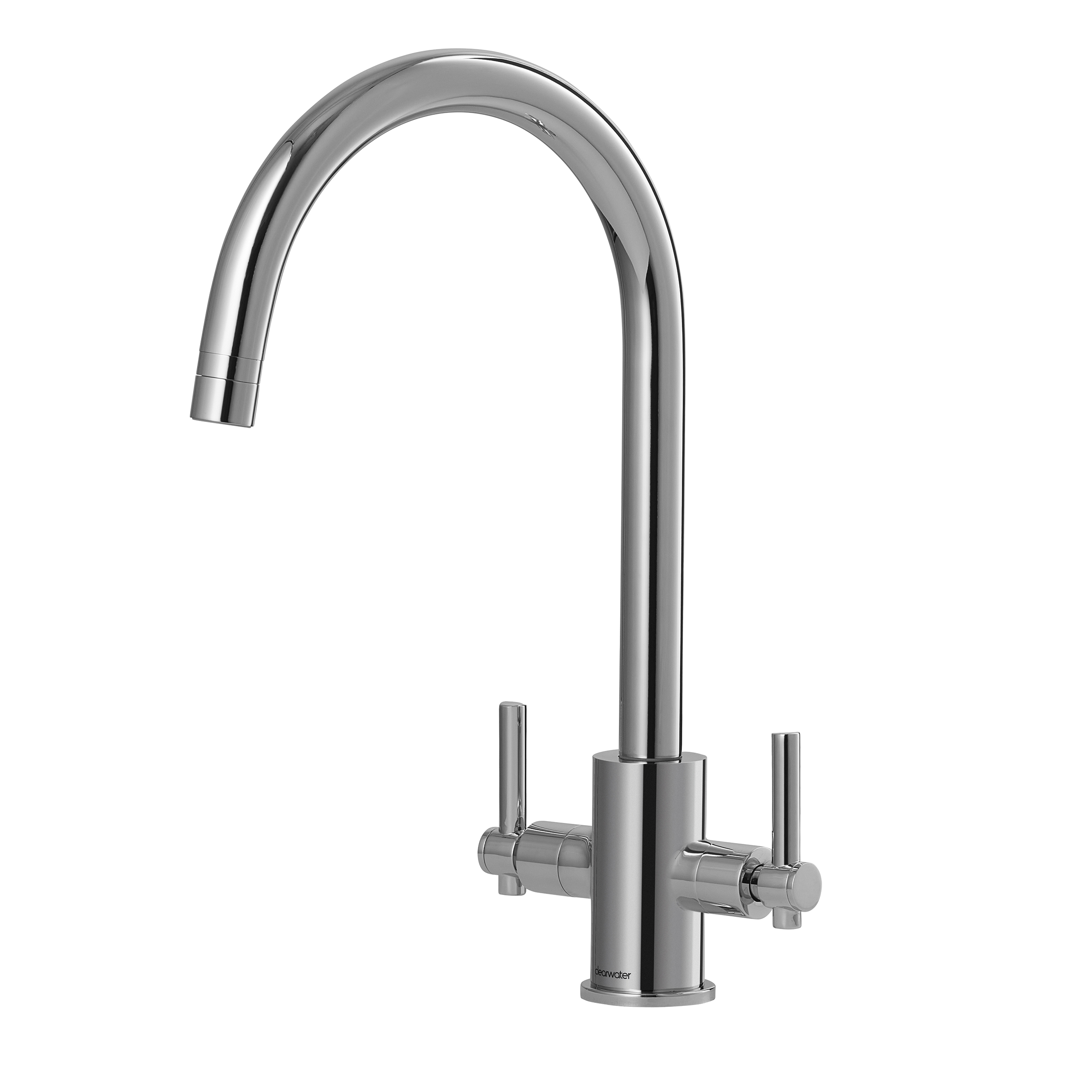 Clearwater Rococo WRAS Approved Twin Lever Mono Kitchen Mixer with Swivel Spout