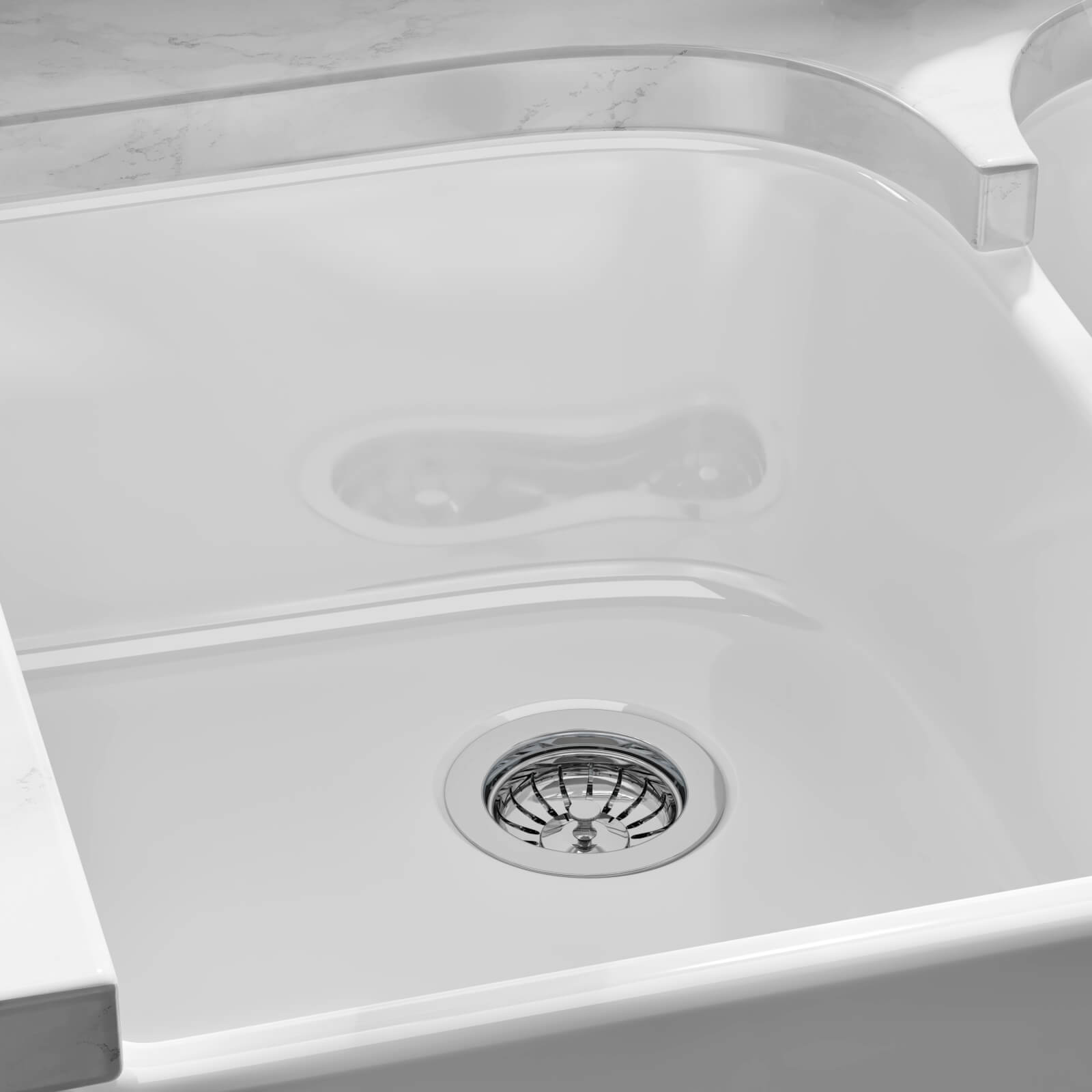 Butler & Rose Ceramic Fireclay Double Belfast Kitchen Sink - 795 x 500mm