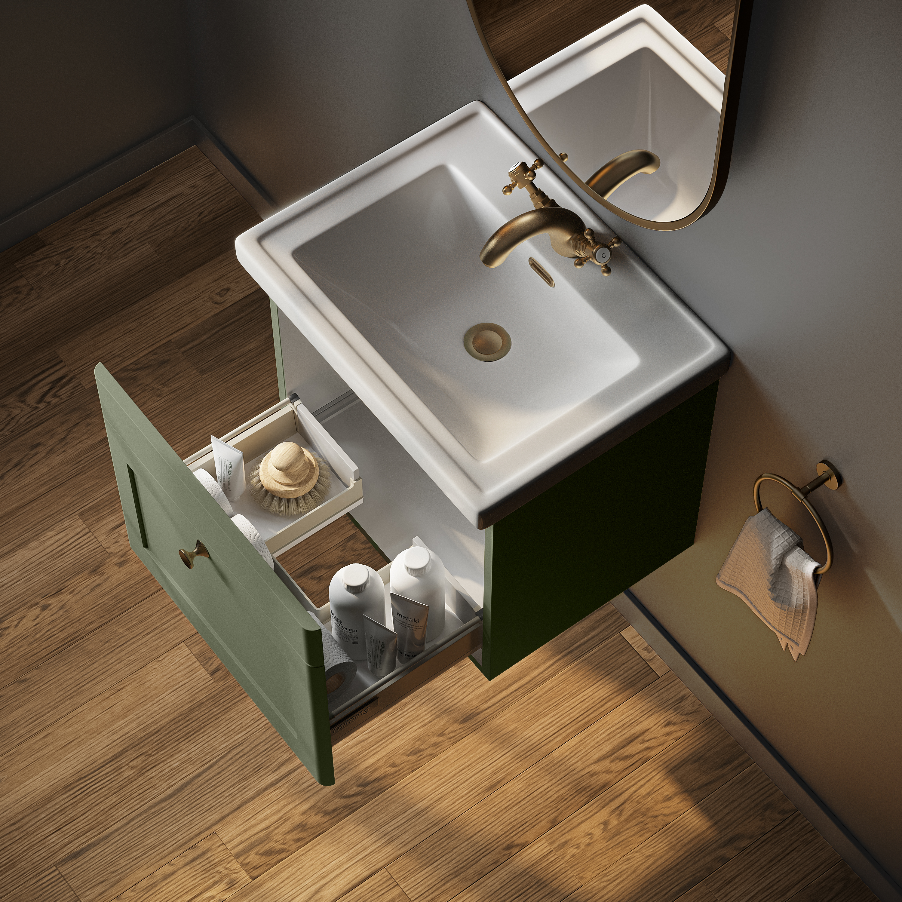 Butler & Rose Ophelia Traditional Toilet & 500mm Wall Hung Vanity Unit Bathroom Suite