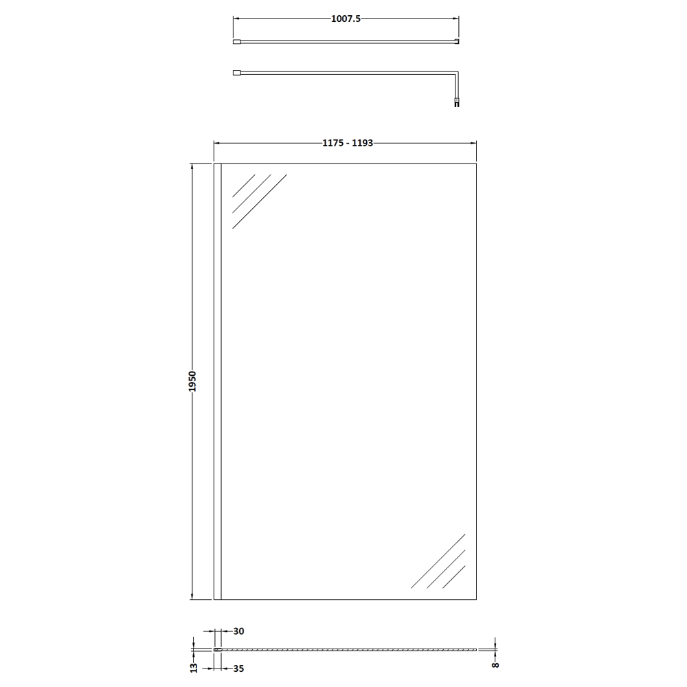 Vellamo 8mm Easy Clean Walk In 2 Panel Pack