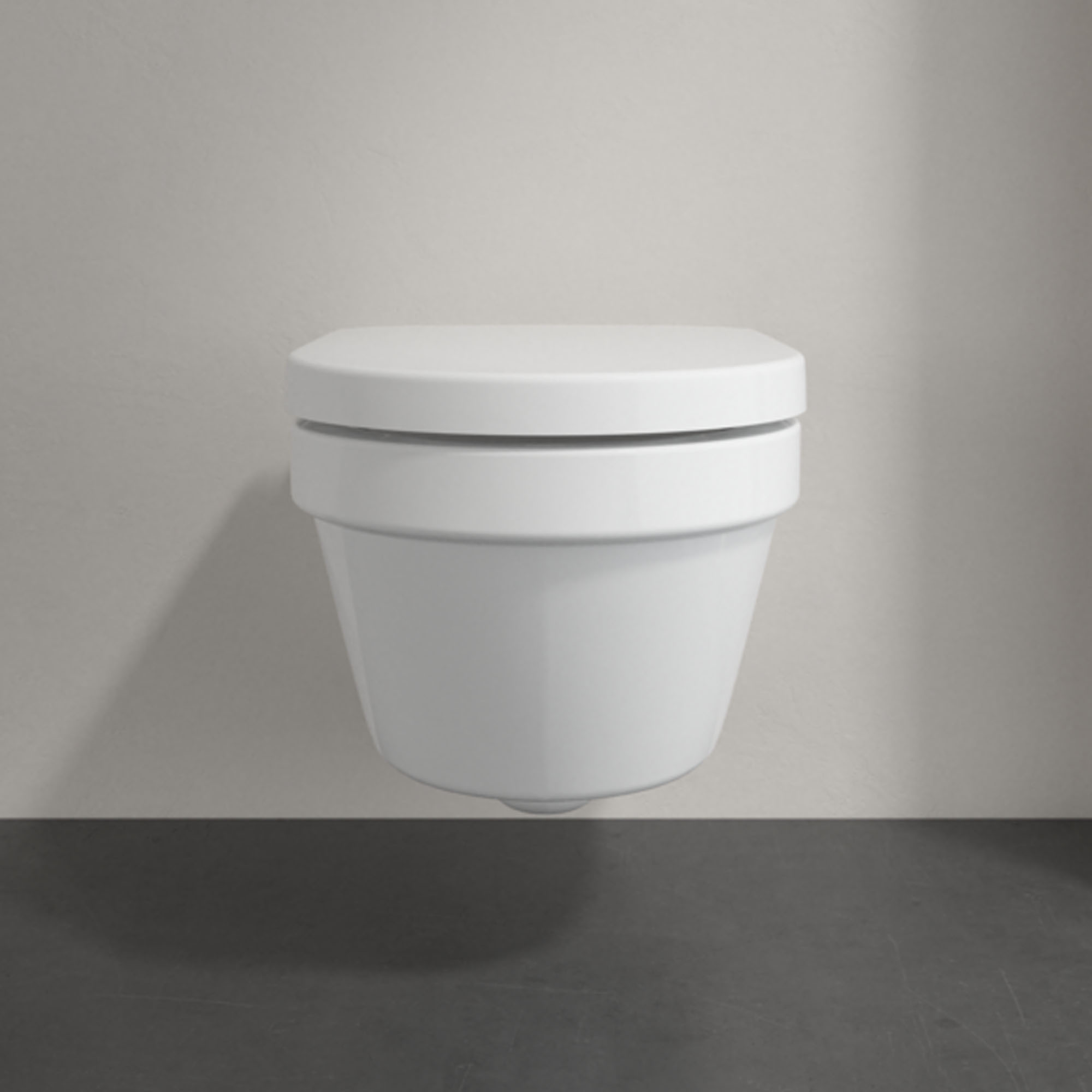 Villeroy & Boch ViConnect Pro S Frame with Architectura Round Rimless Wall Mounted Toilet, Flush Plate & Soft Close Toilet Seat