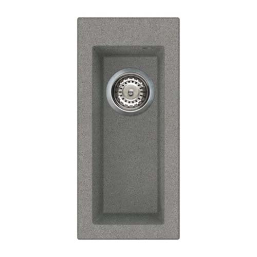 Reginox Quadra Half Bowl Granite Composite Undermount Kitchen Sink & Waste Kit - 200 x 440mm