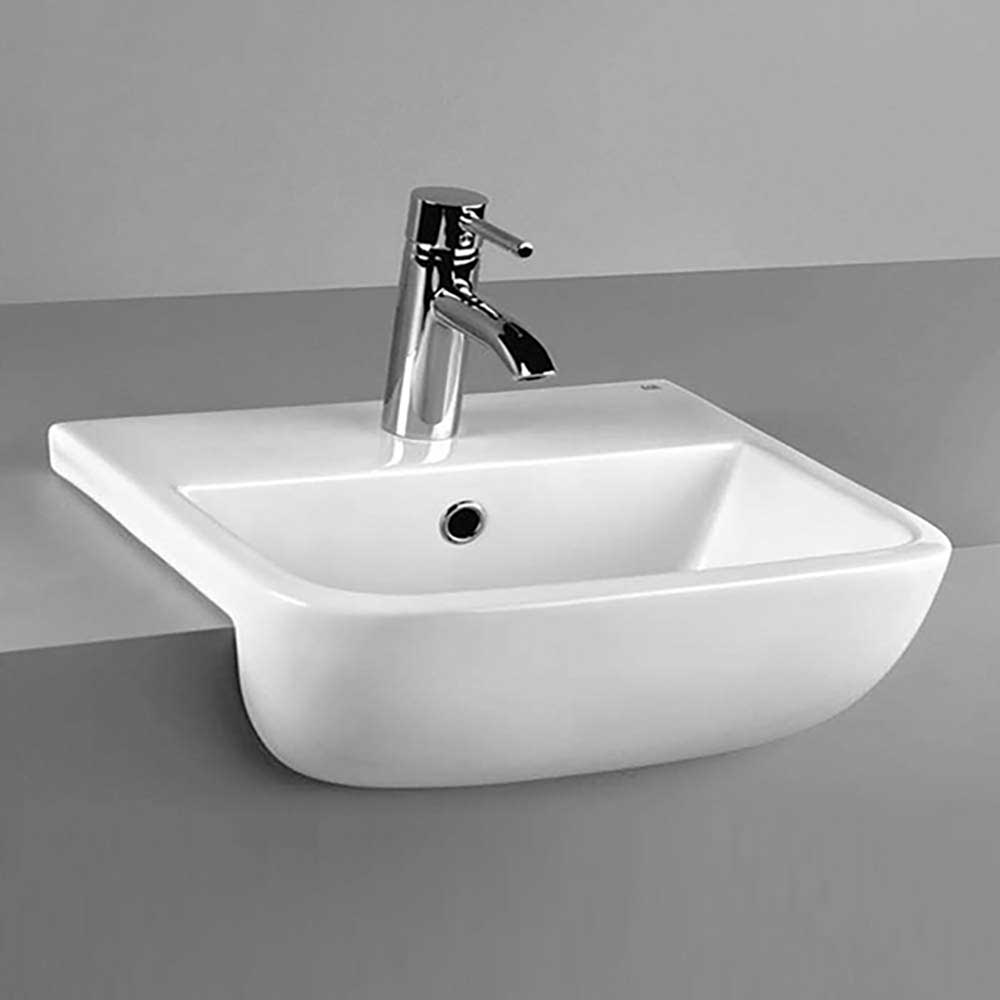 RAK Series 600 Ceramic Semi Recessed Basin 520mm - 1 Tap Hole