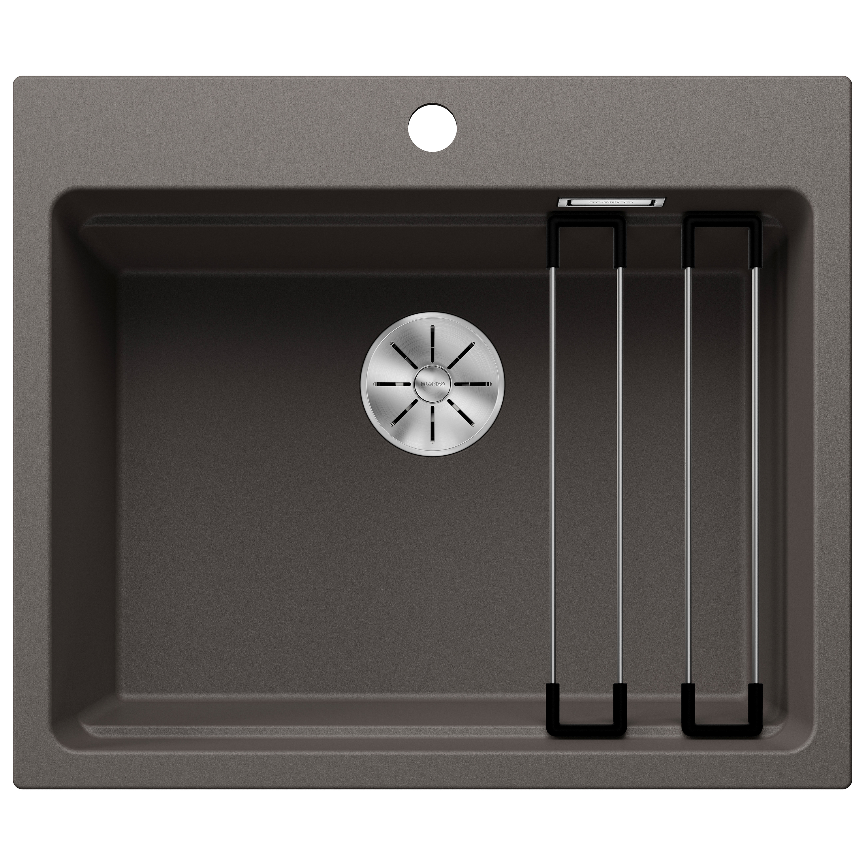 Blanco Etagon 6 Large 1 Bowl Silgranit Composite Kitchen Sink & Waste with Tap Ledge - 600 x 510mm