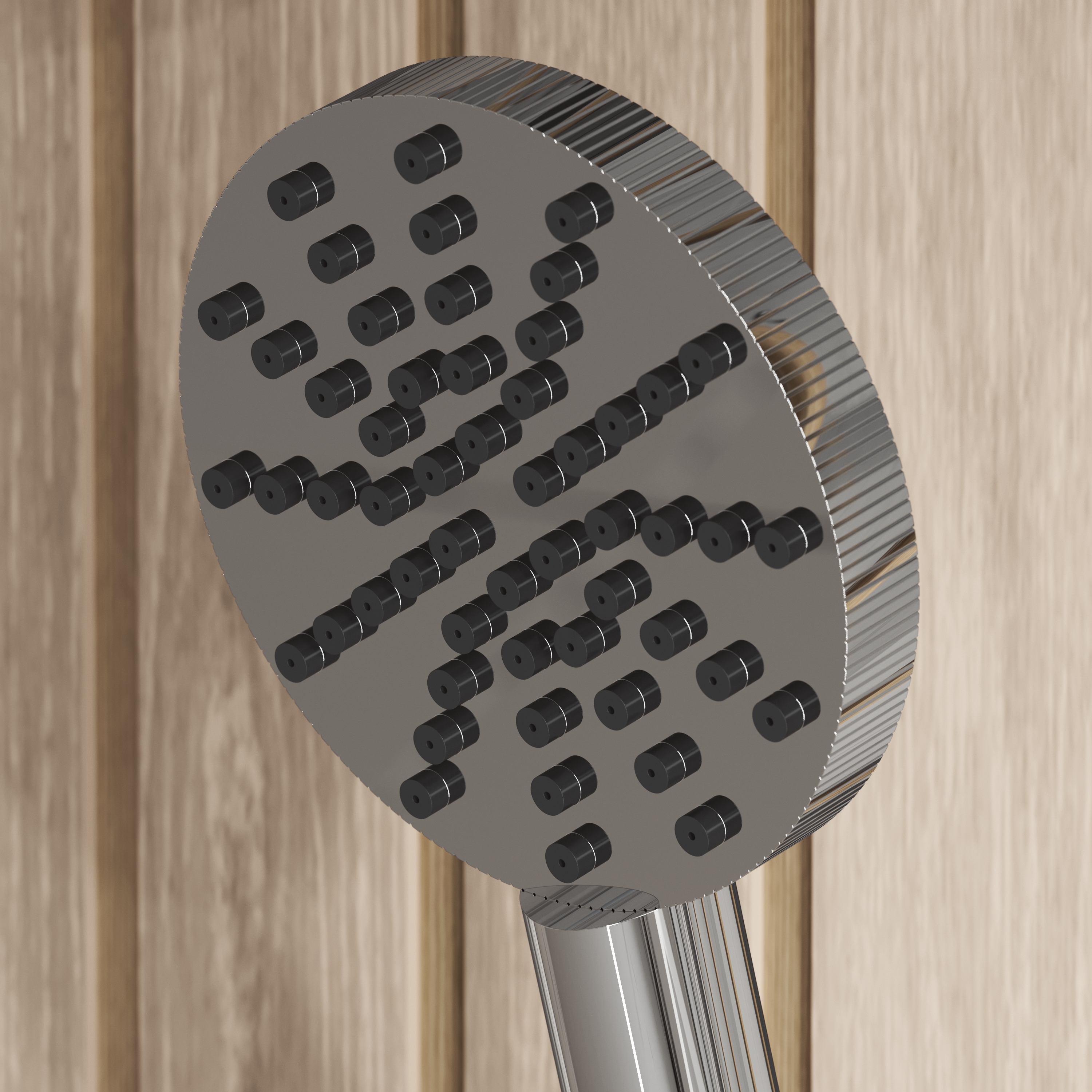 Core Fluted Slide Rail Shower Kit, Shower Handset & Hose with Integrated Elbow