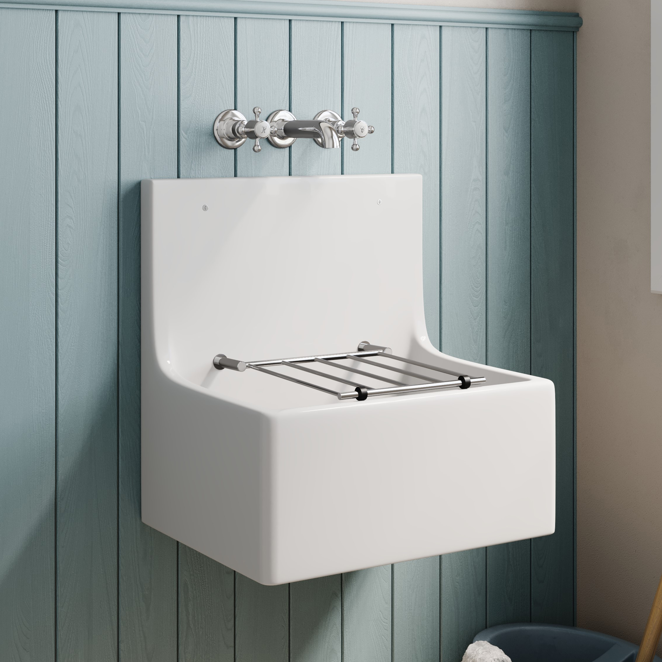 Butler & Rose Ceramic Fireclay Cleaner Sink - 515 x 393mm