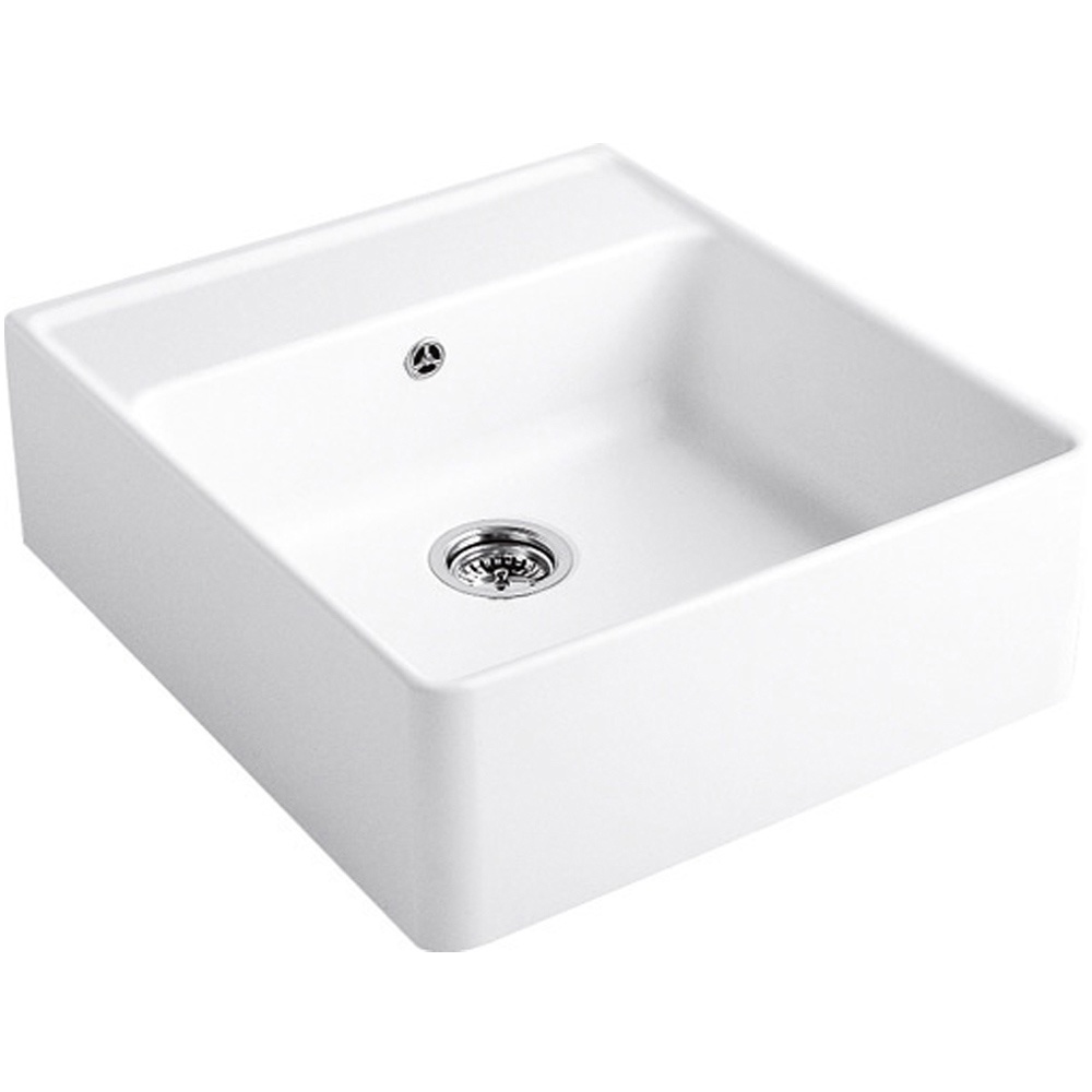 Villeroy & Boch Butler 60 CeramicPlus Single Bowl Belfast Sink with Tap Ledge - 595mm x 630mm