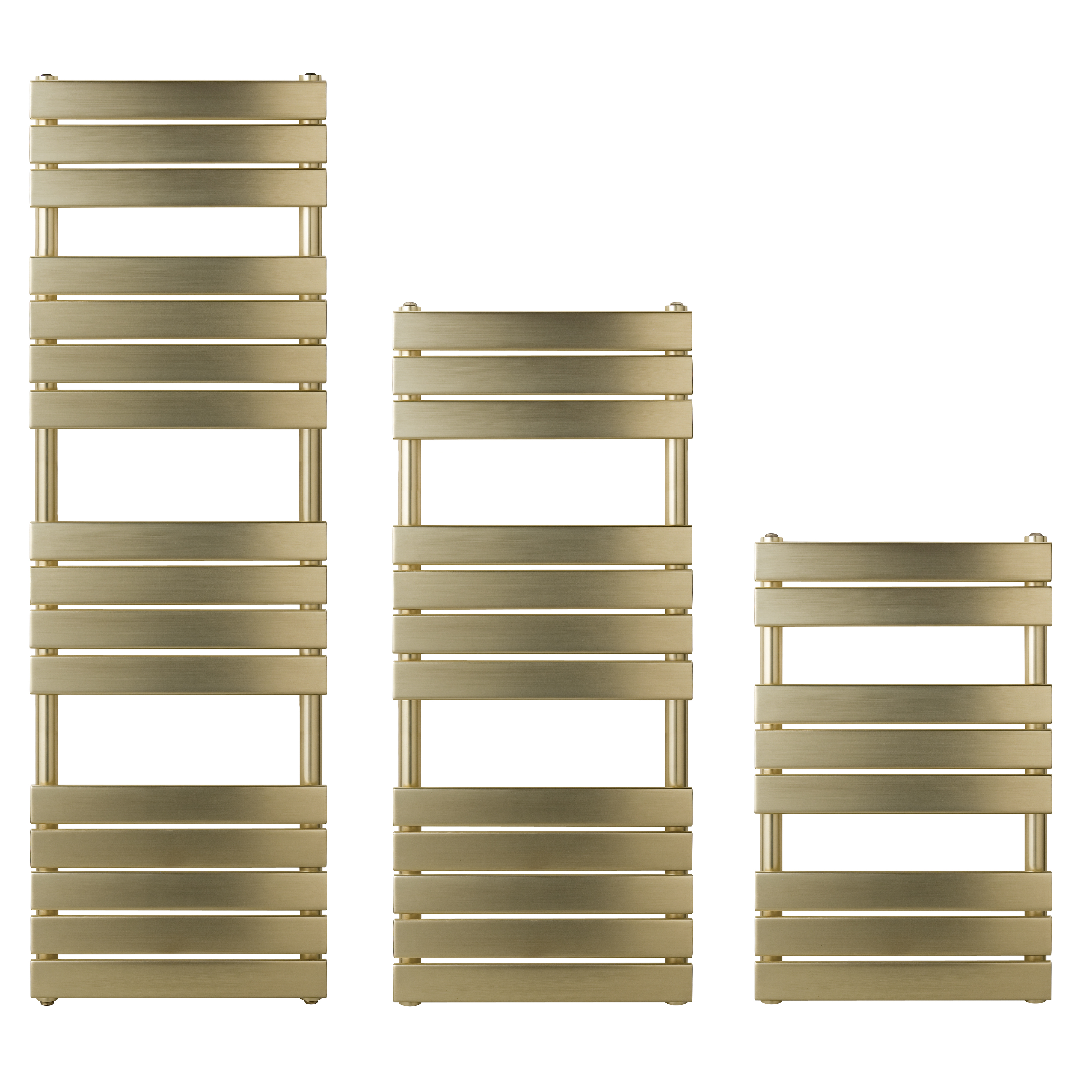 EliteHeat Steel Designer Heated Towel Rail Radiator - Brushed Brass