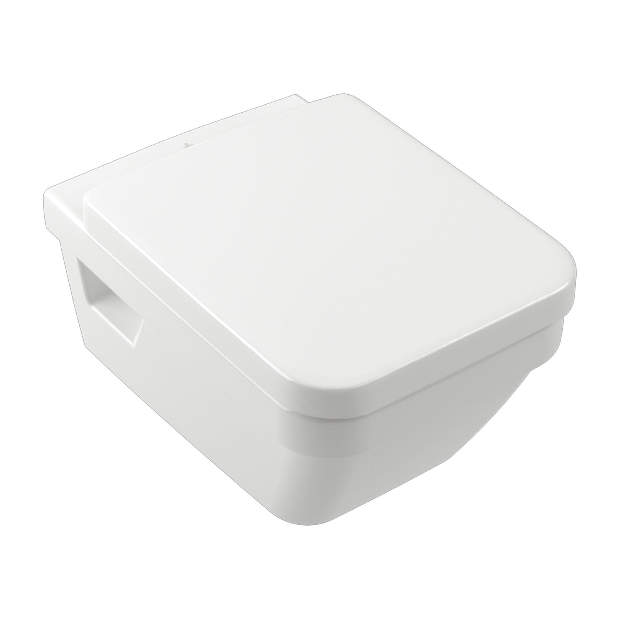 Villeroy & Boch ViConnect Pro 2.0 Frame with Architectura Square Rimless Wall Mounted Toilet, Flush Plate & Soft Close Toilet Seat 