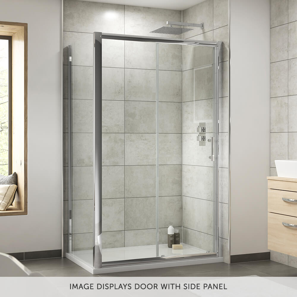 Harbour Primrose 6mm Single Sliding Shower Door & Optional Side Panel