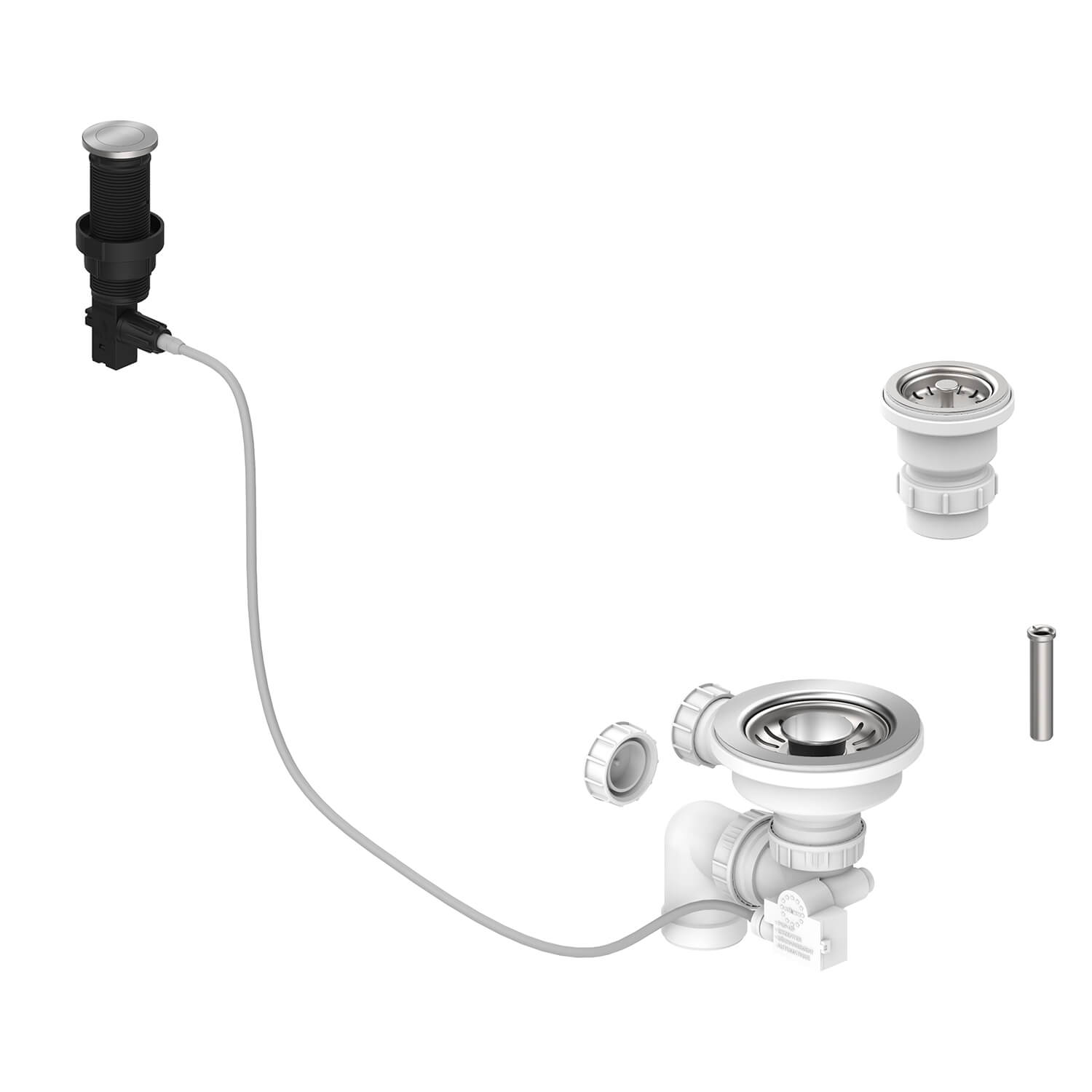 Polished Chrome Presto Automatic Waste Kit for Thomas Denby 1.5 Bowl Ceramic Kitchen Sinks