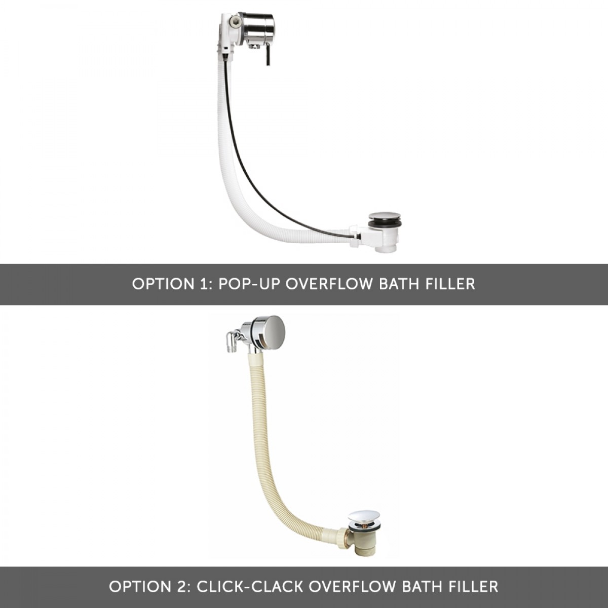 Jemima Concealed Shower Valve, Slide Rail Kit & Overflow Bath Filler
