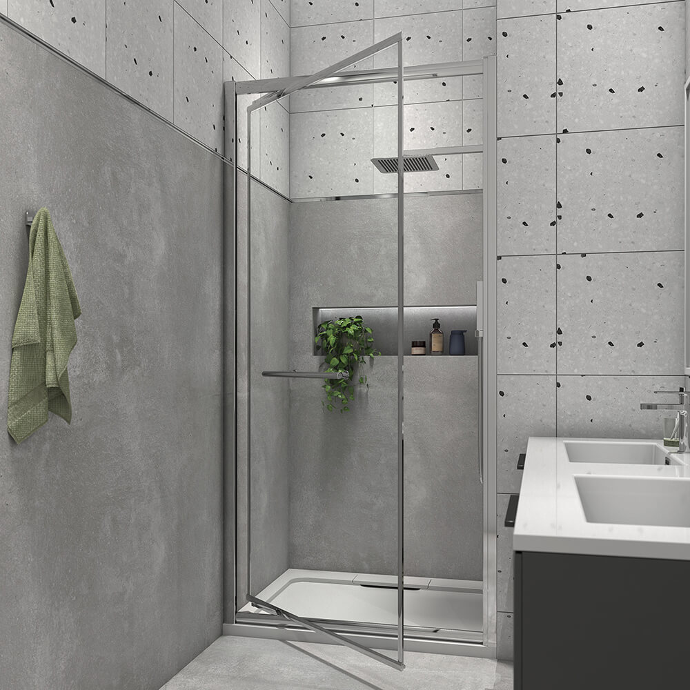 Harbour i8 Easy Clean Infold 8mm Shower Door & Optional Side Panel