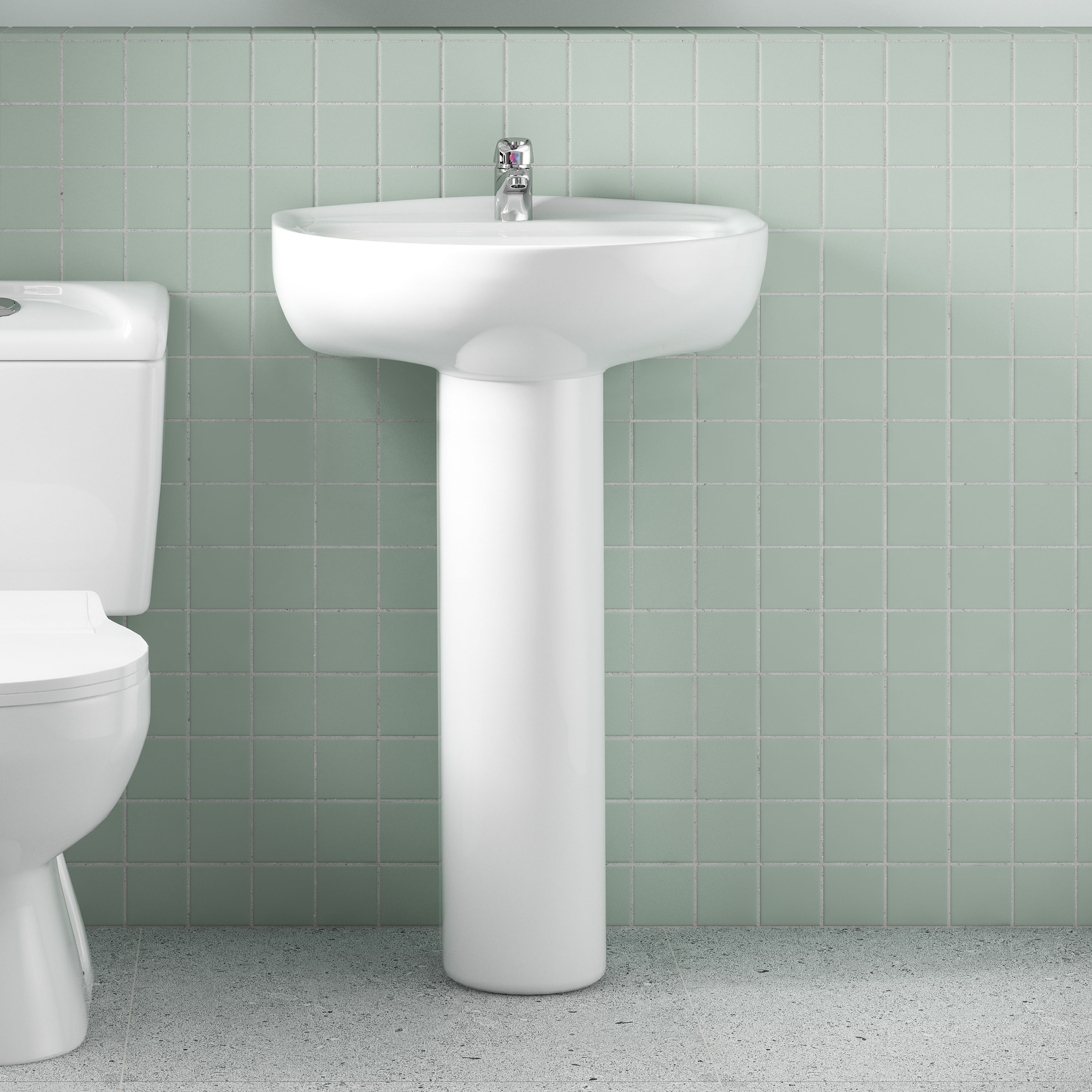 Emma 550mm Full Pedestal & Basin