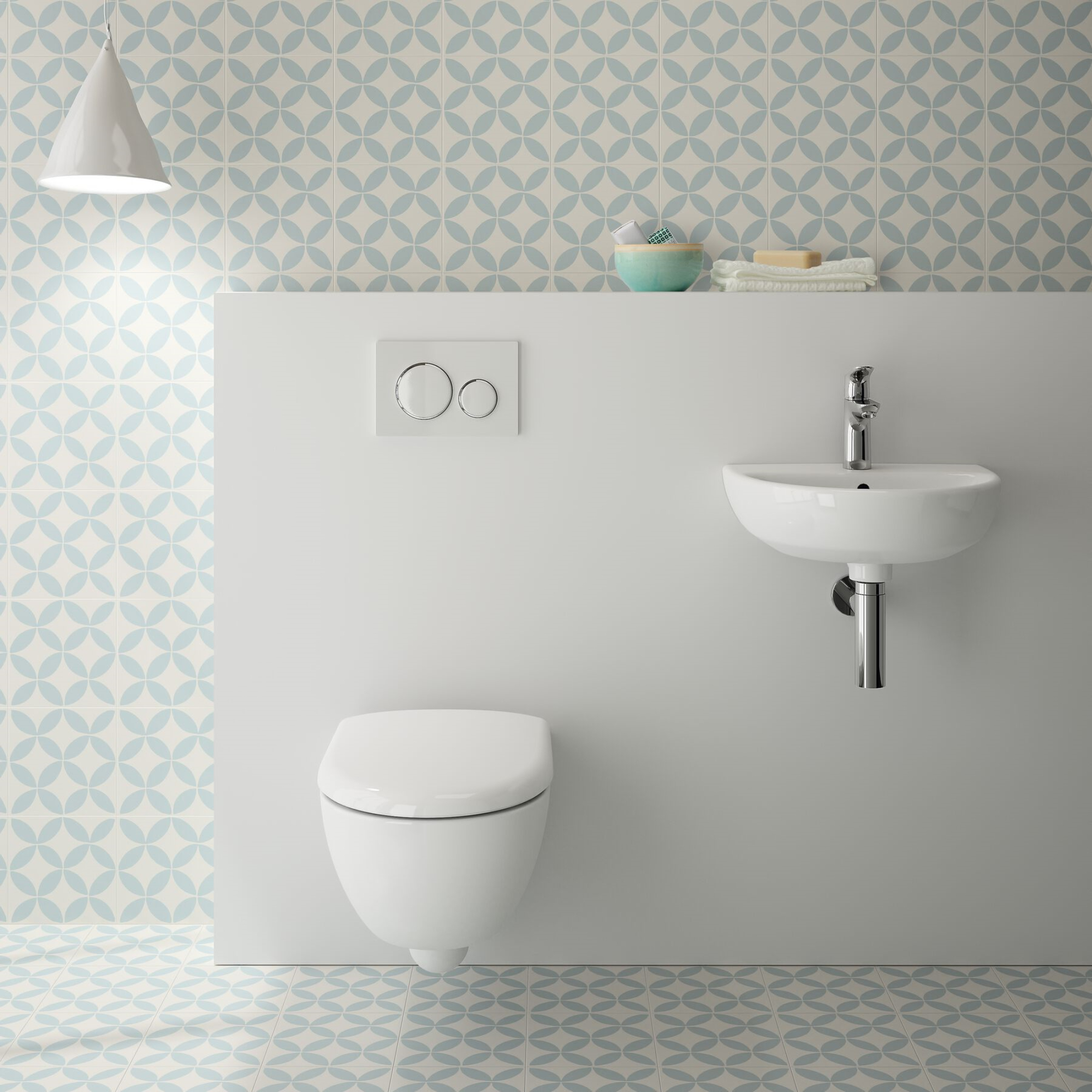 Geberit Selnova Rimless Compact Wall Hung Toilet & Soft Close Seat