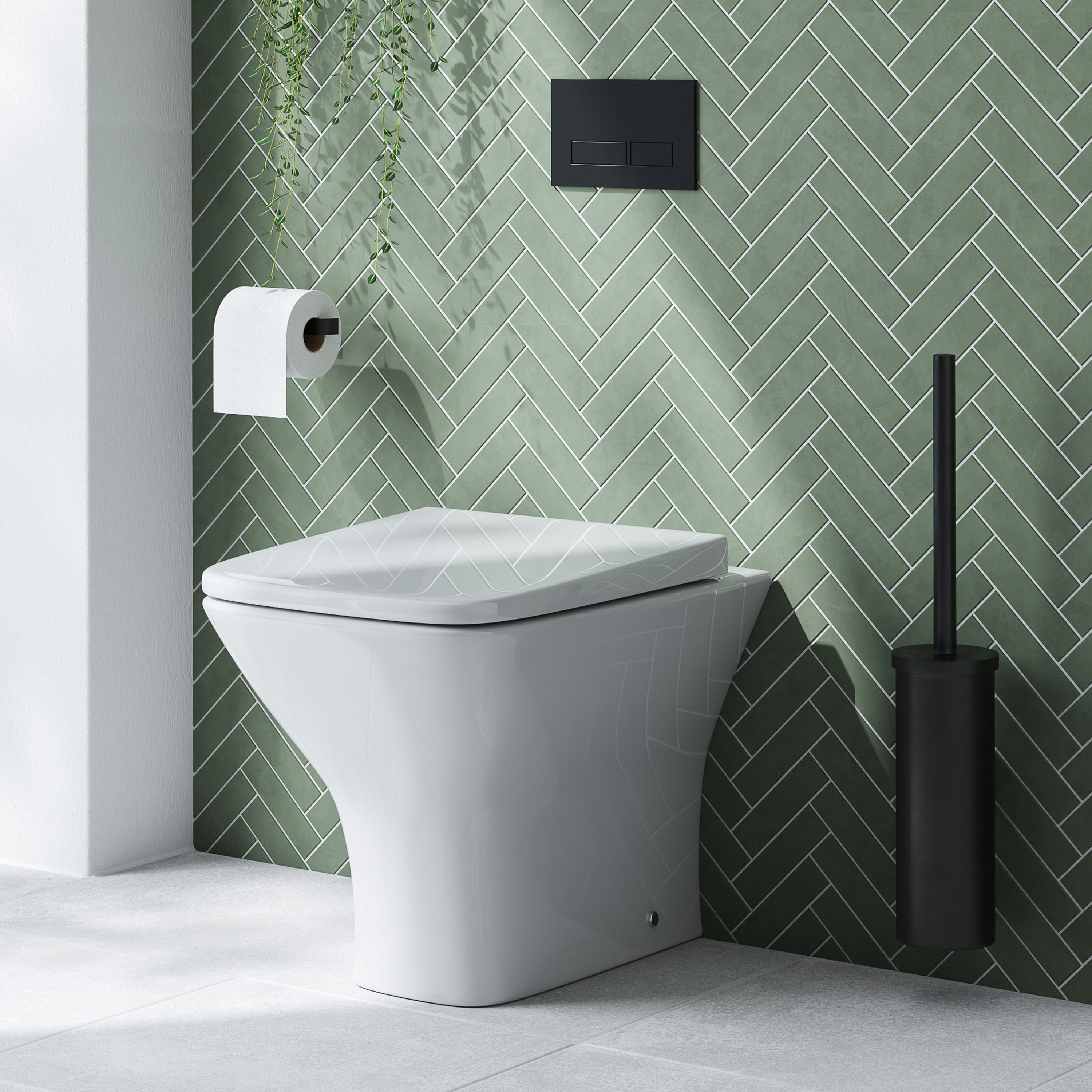 Emily Compact Rimless Back To Wall Toilet & Soft Close Seat