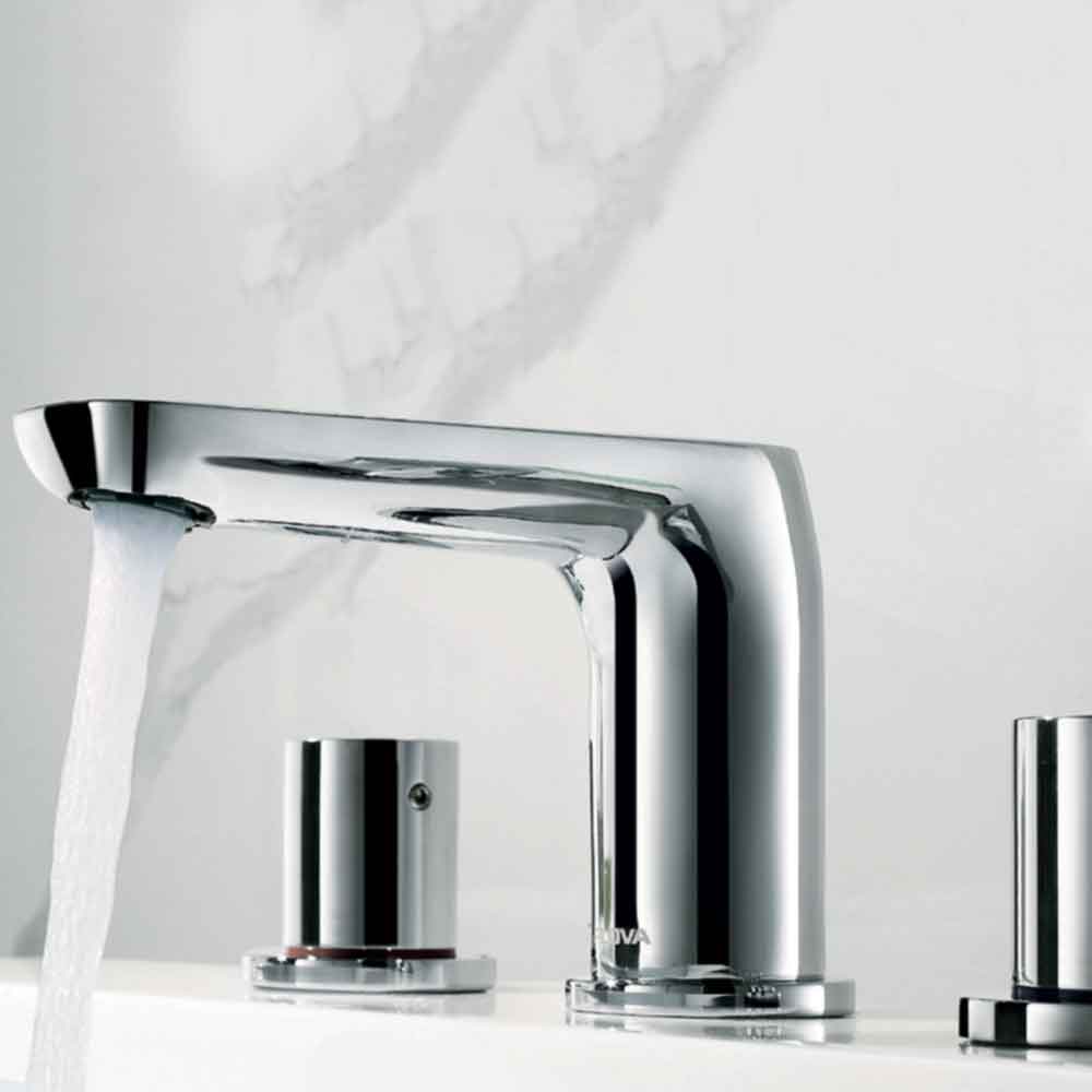 Flova Allore Deck Mounted 4 Hole Bath Shower Mixer with Handset Kit