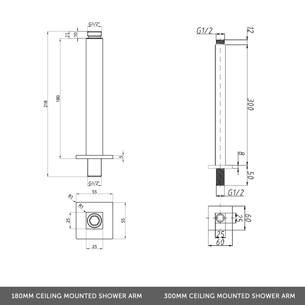 Carter Concealed Shower Valve, Fixed Shower Head, Handset & Overflow Bath Filler