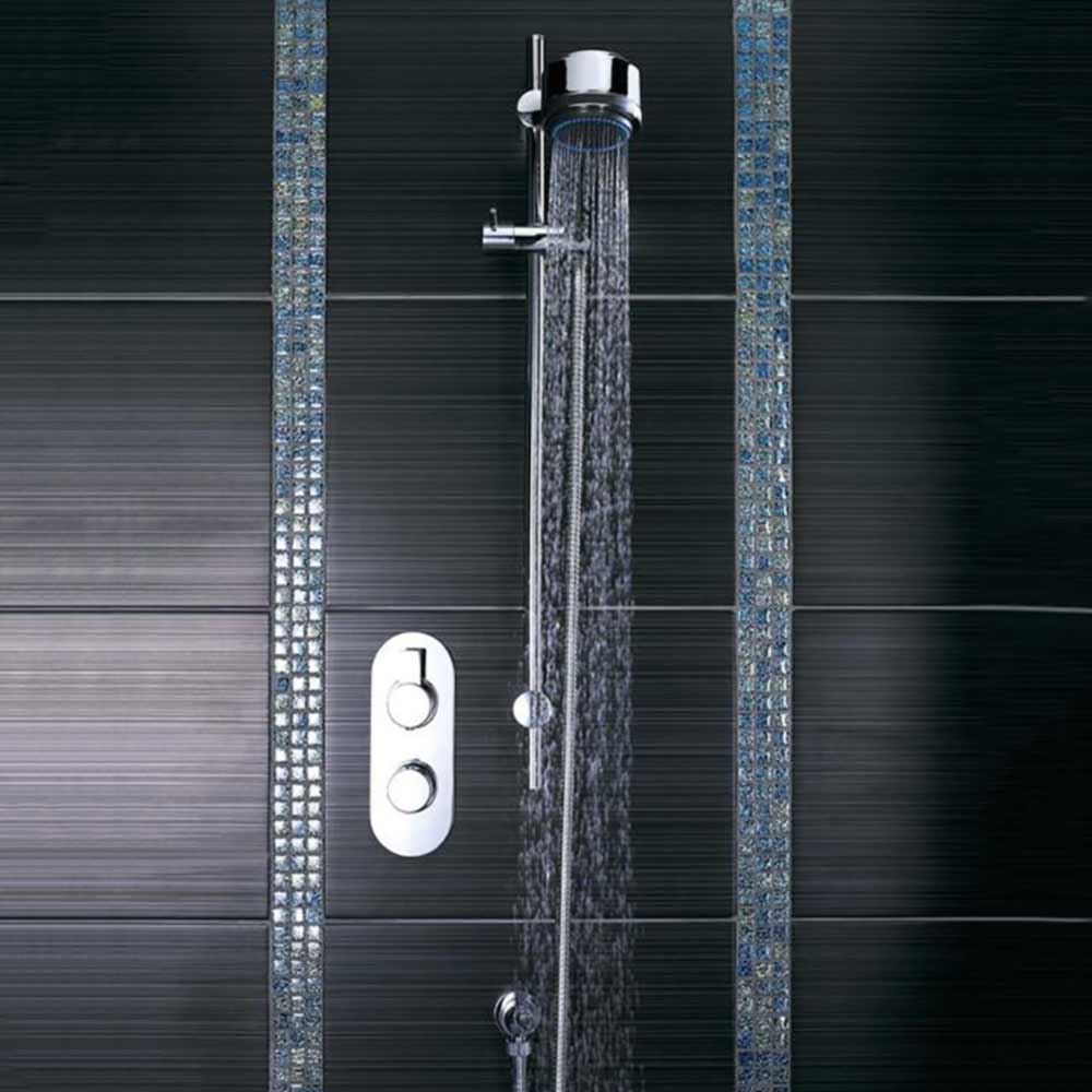 Hudson Reed Linear Slide Rail Kit with Multi-Function Handset & Outlet Elbow